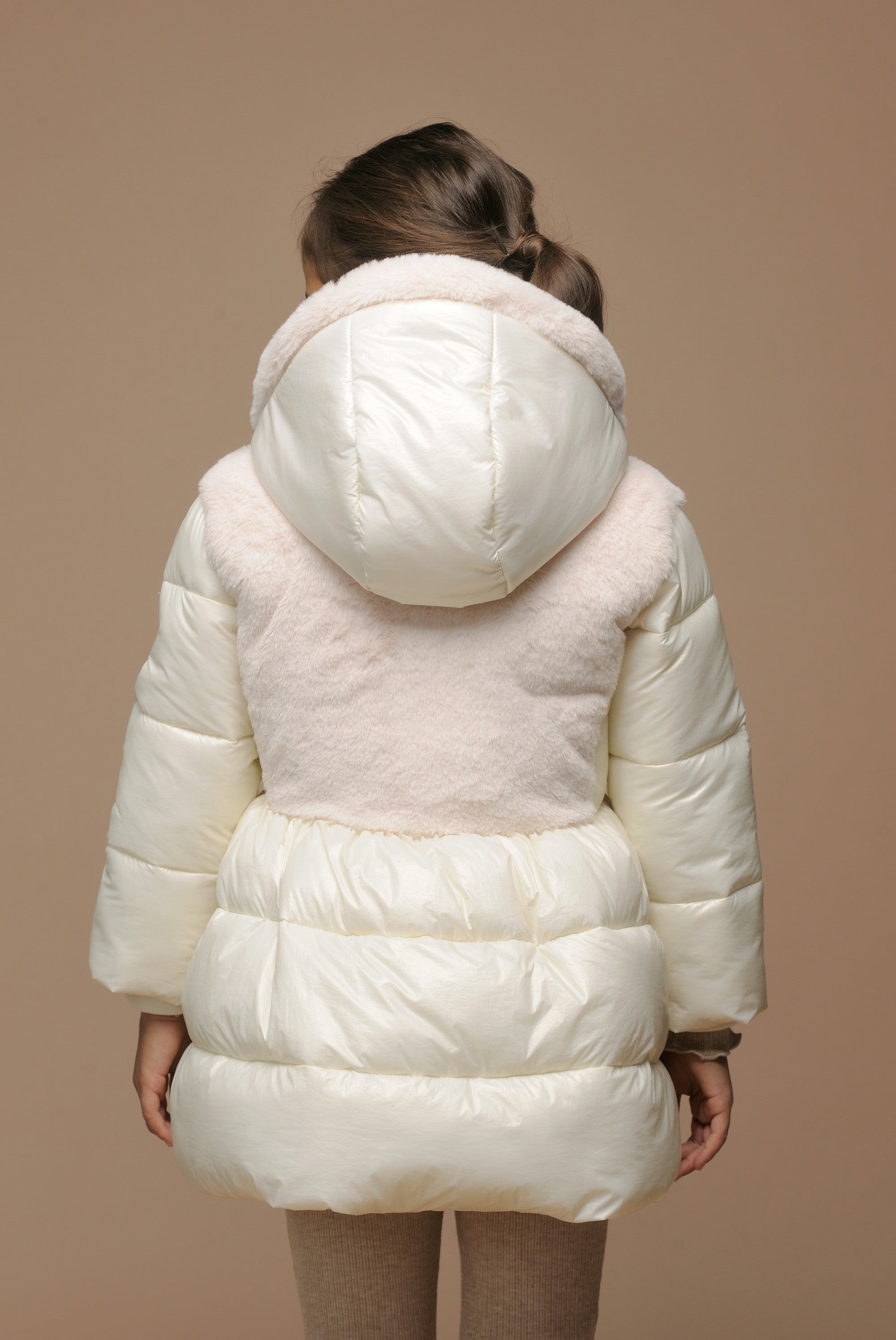 ♥ BLOOM ♥ winterjas met bont-lijf *Off-White*