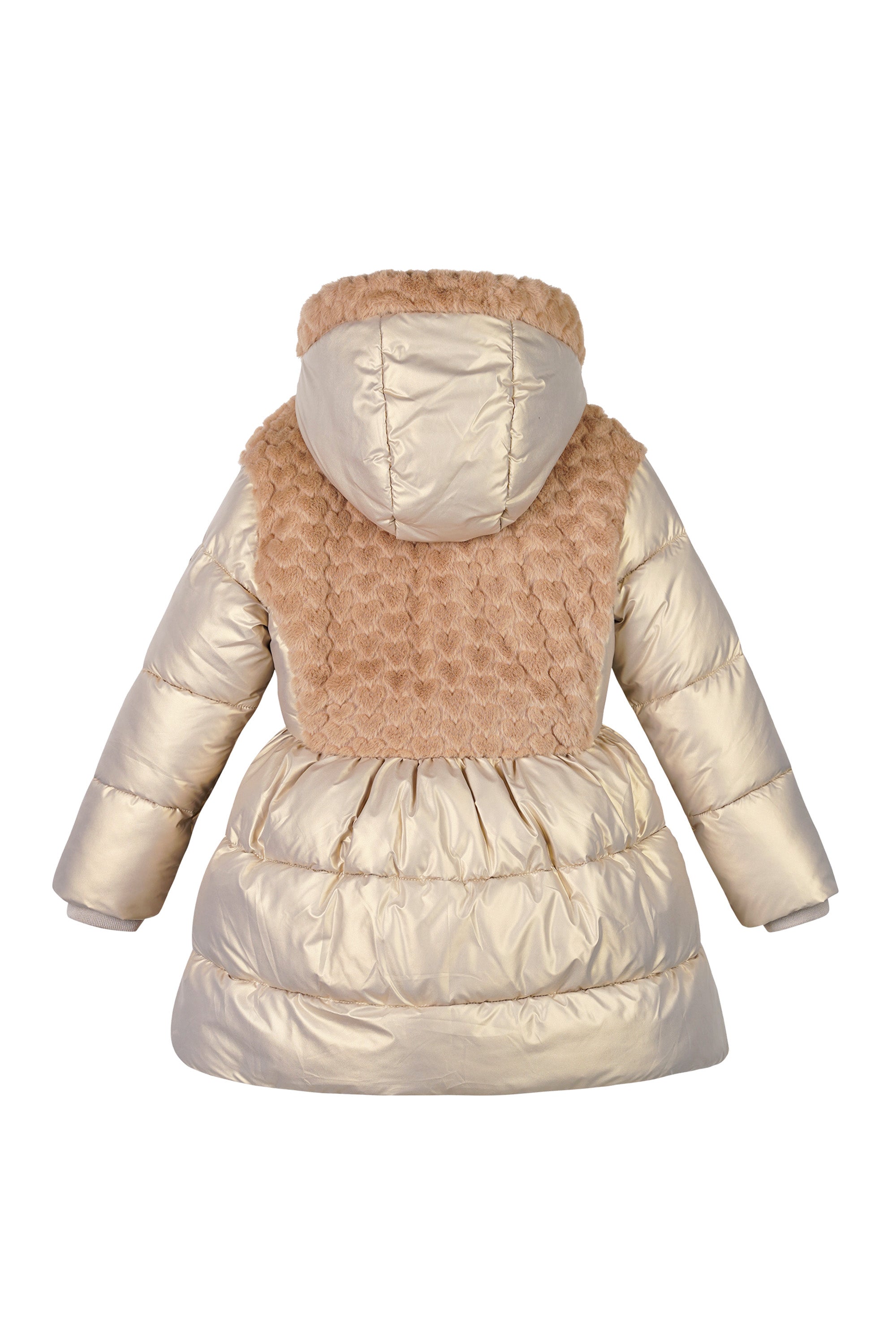 ♥ BLOOM ♥ winterjas met bont-lijf *Beige*