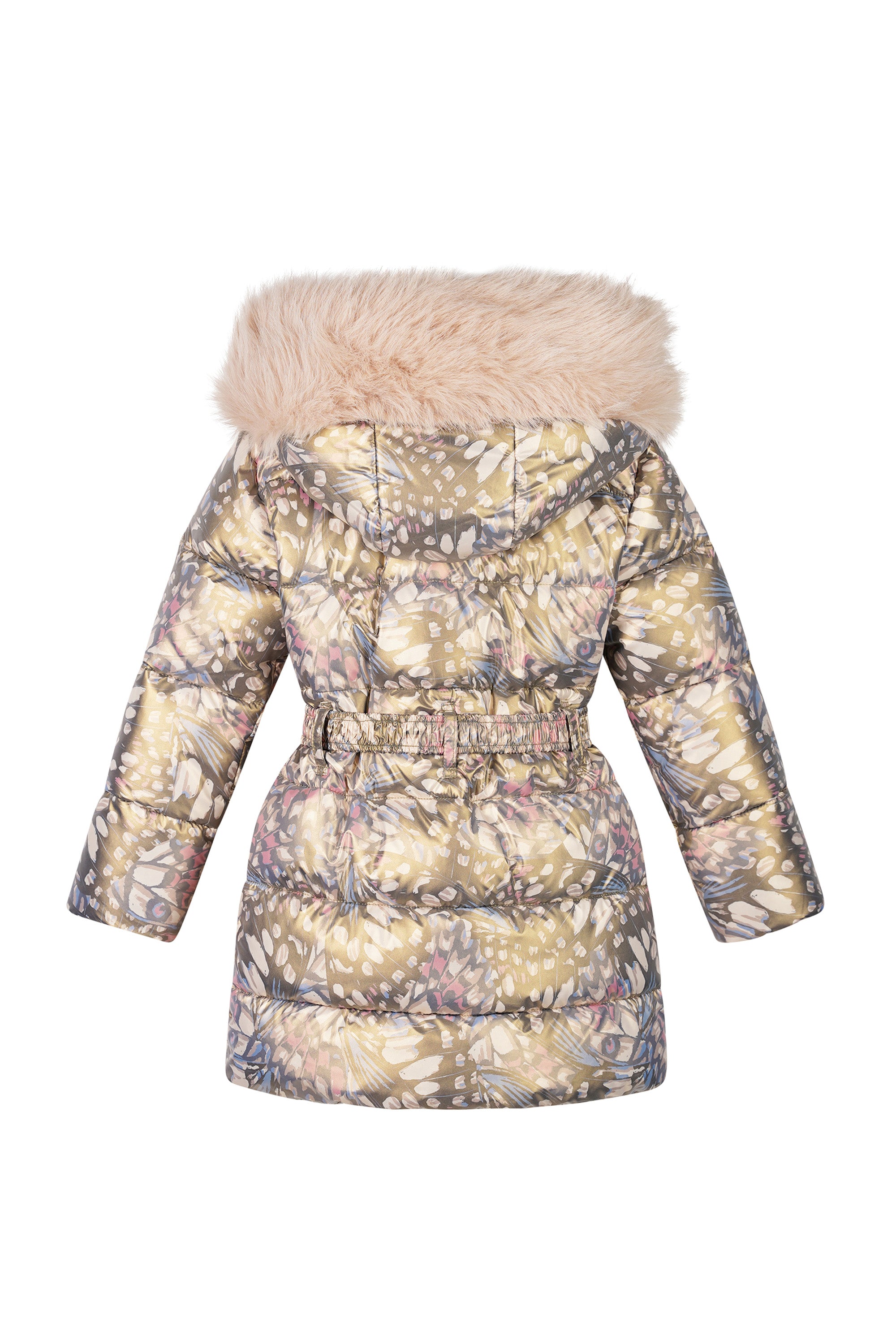 ♥ BODETTE ♥ winterjas met bontkraag *Print*