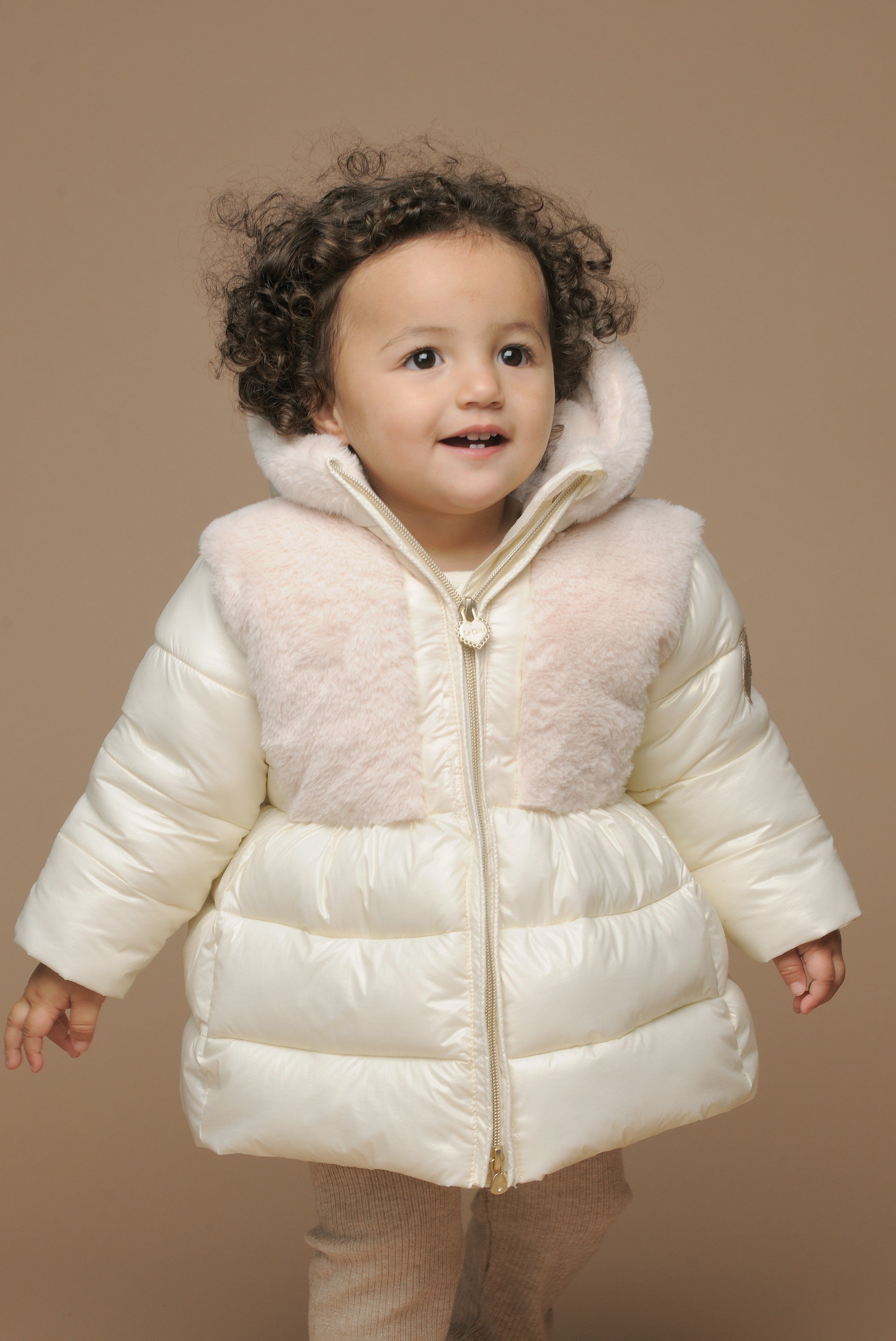 ♥ BLOOMY ♥ winterjasje met bont-lijf *Off-White*