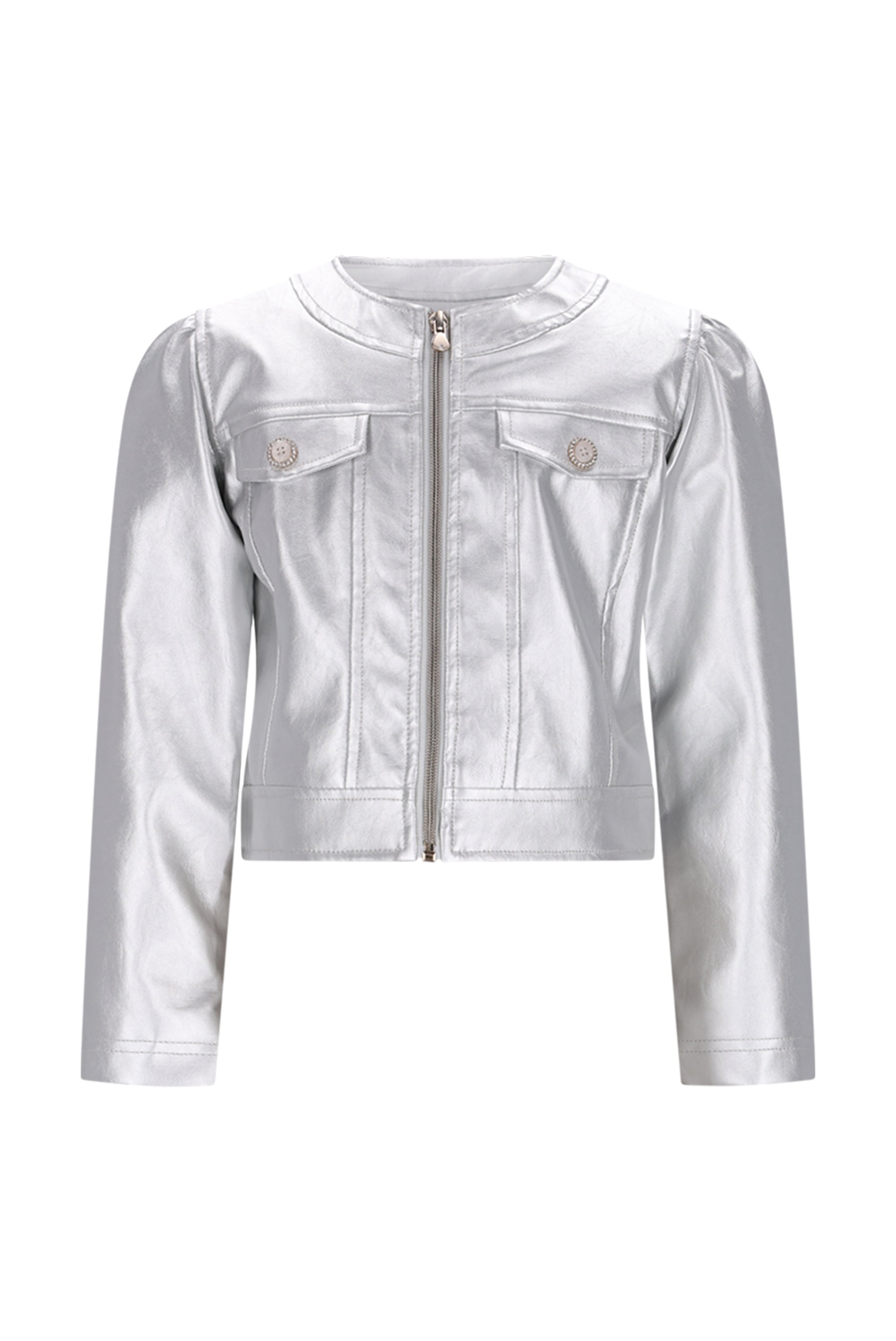 ♥ AMOUR ♥ fake leather jasje *Zilver*