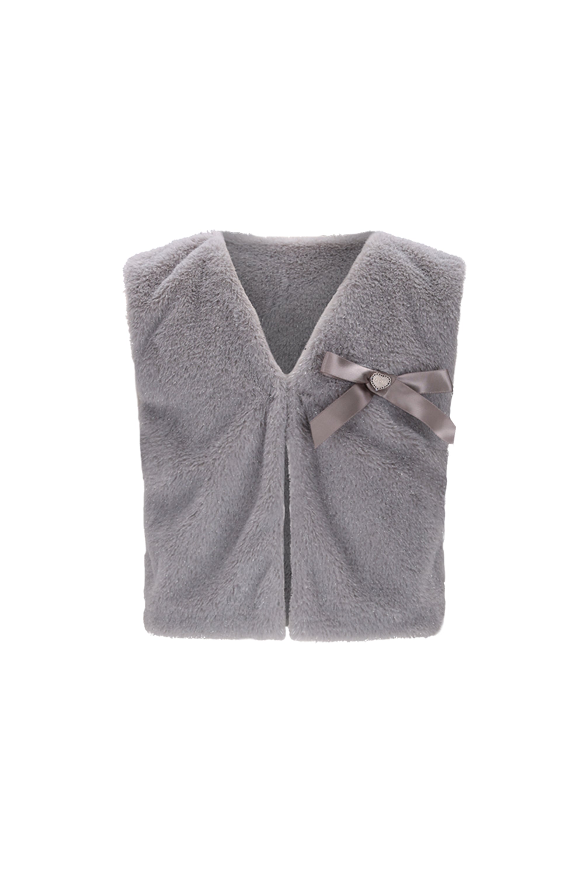 ♥ ELOISA ♥ furry gilet *Zilver*
