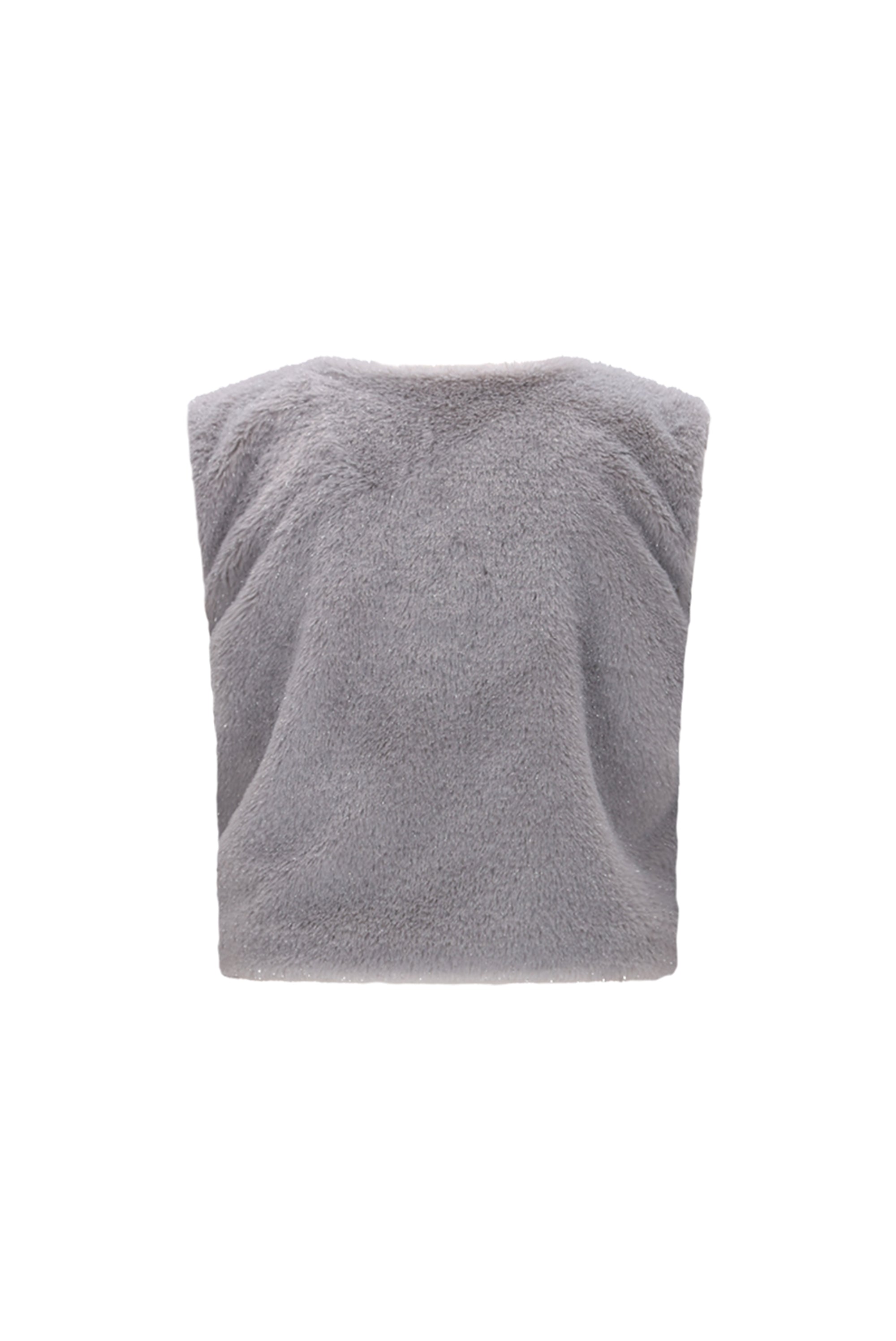 ♥ ELOISA ♥ furry gilet *Zilver*