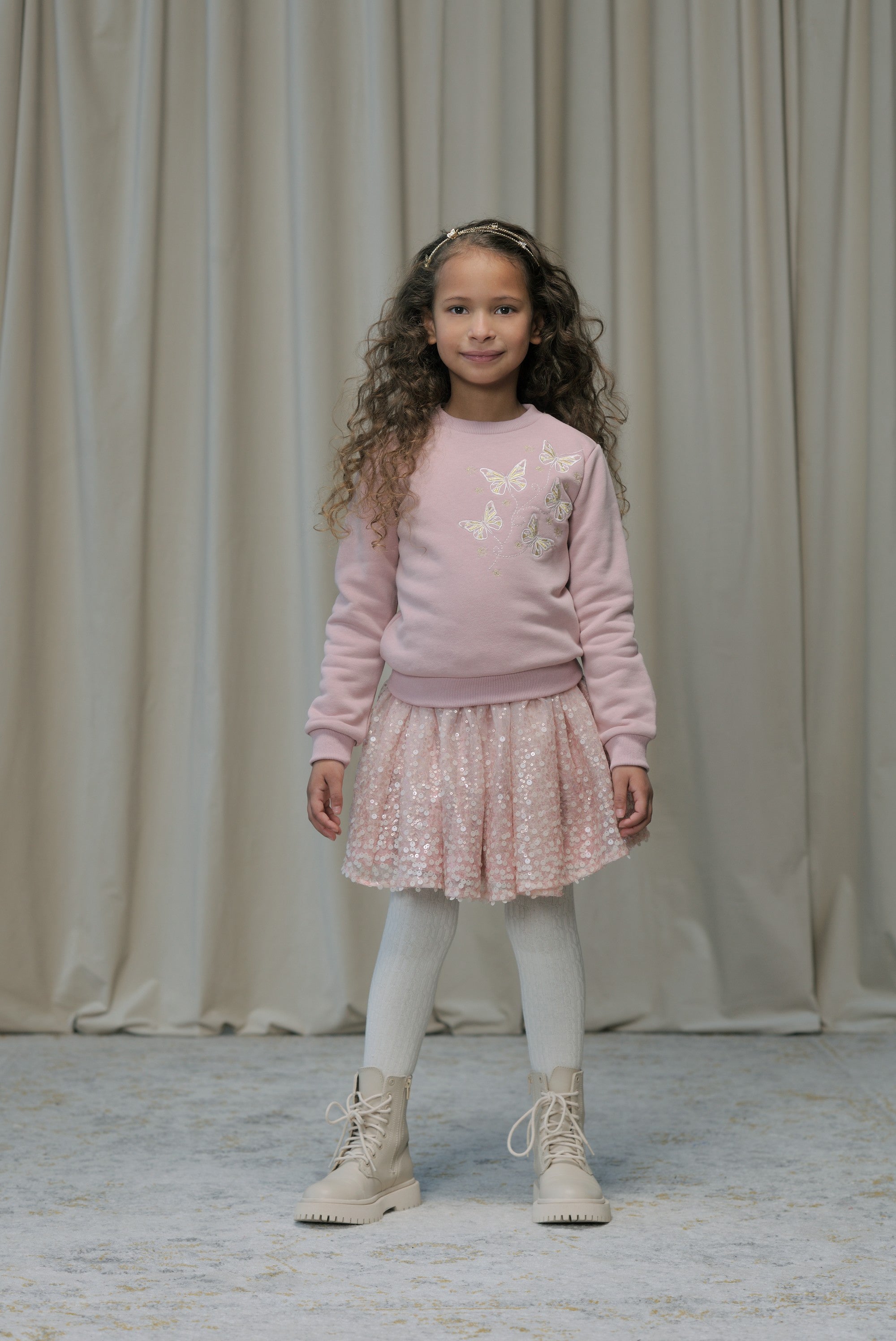 ♥ ODETTE ♥ sweater met vlinders *Roze*