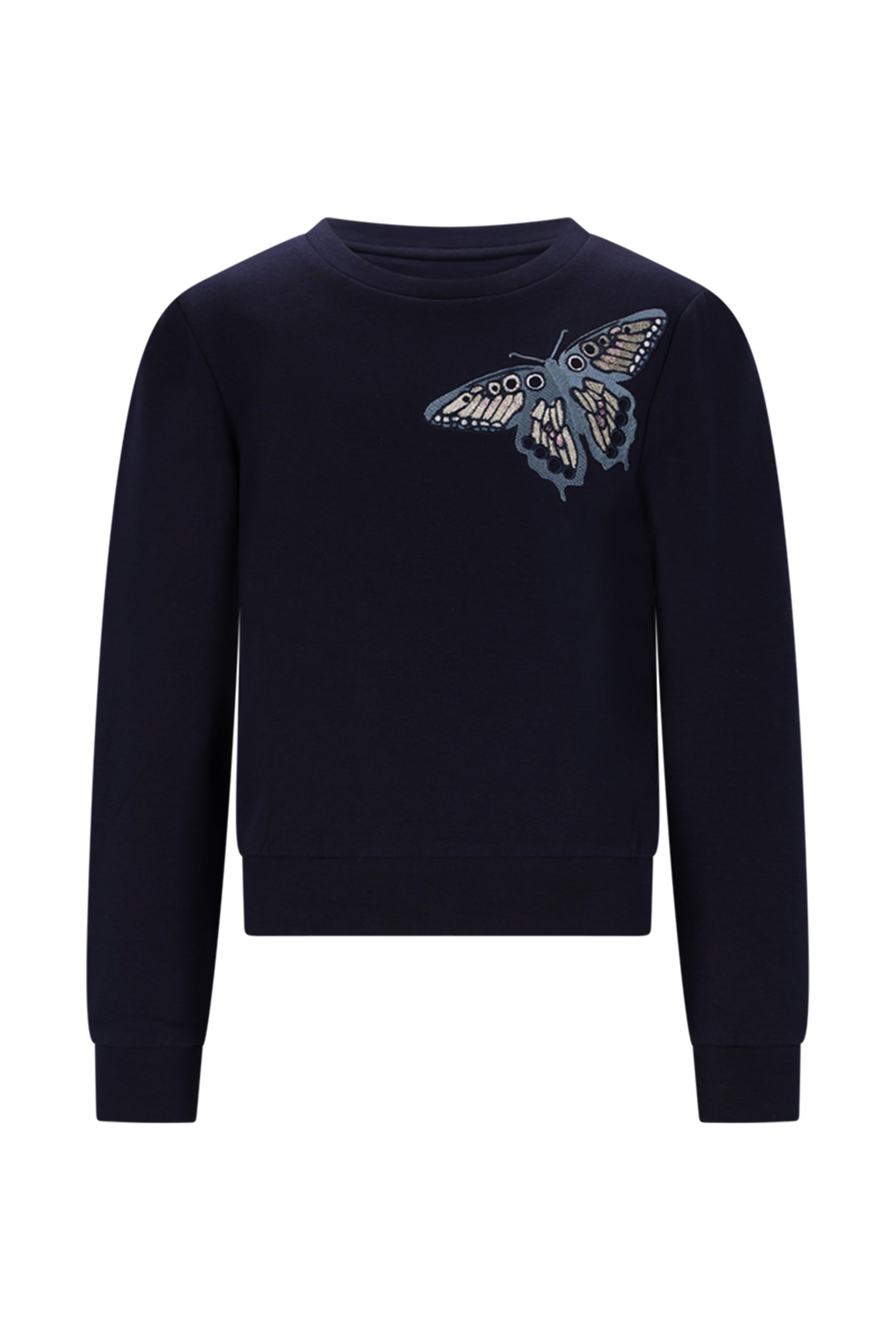 ♥ ODETTE ♥ sweater met grote vlinder *Blauw*