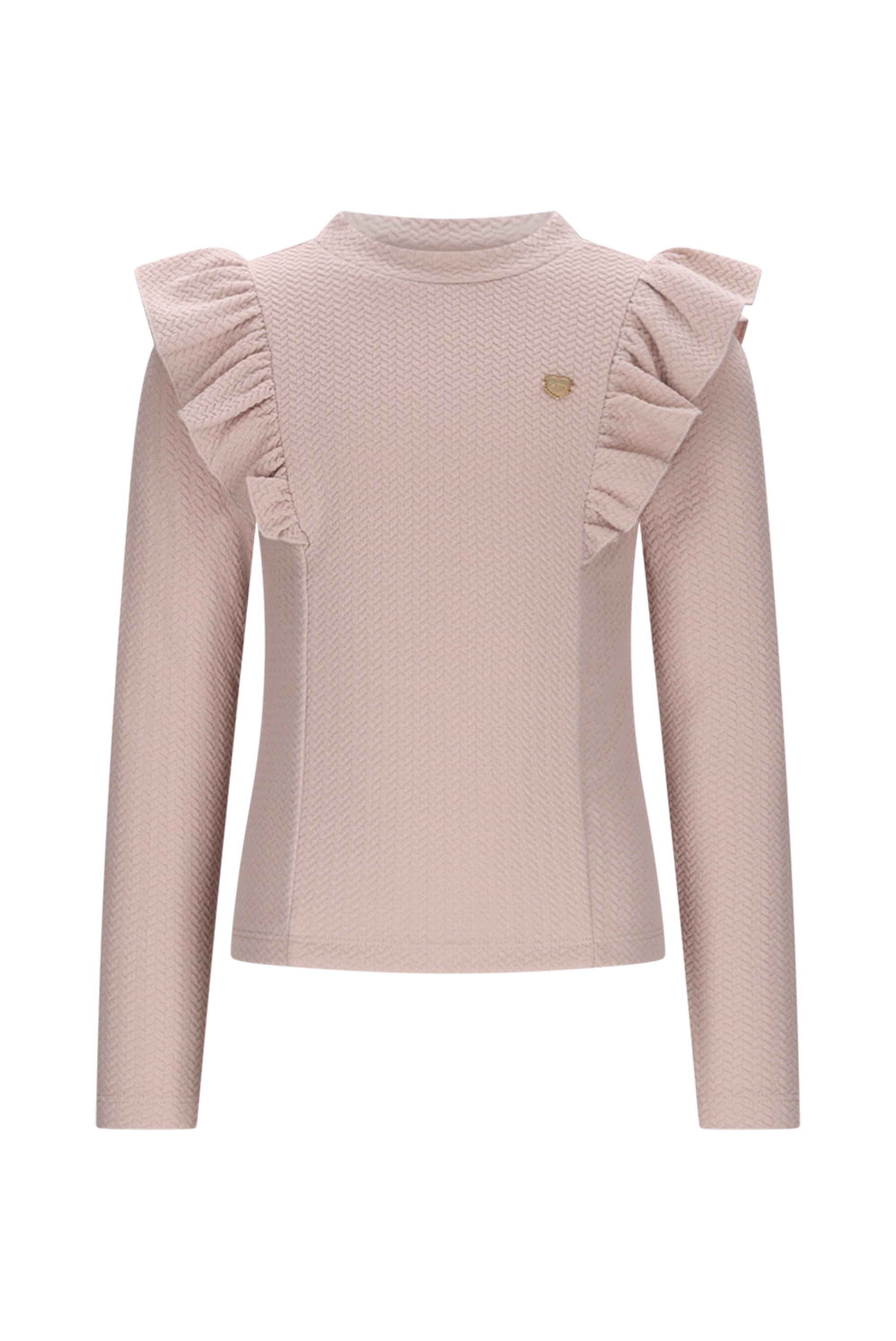 ♥ NADYA ♥ top met ruches *Beige*