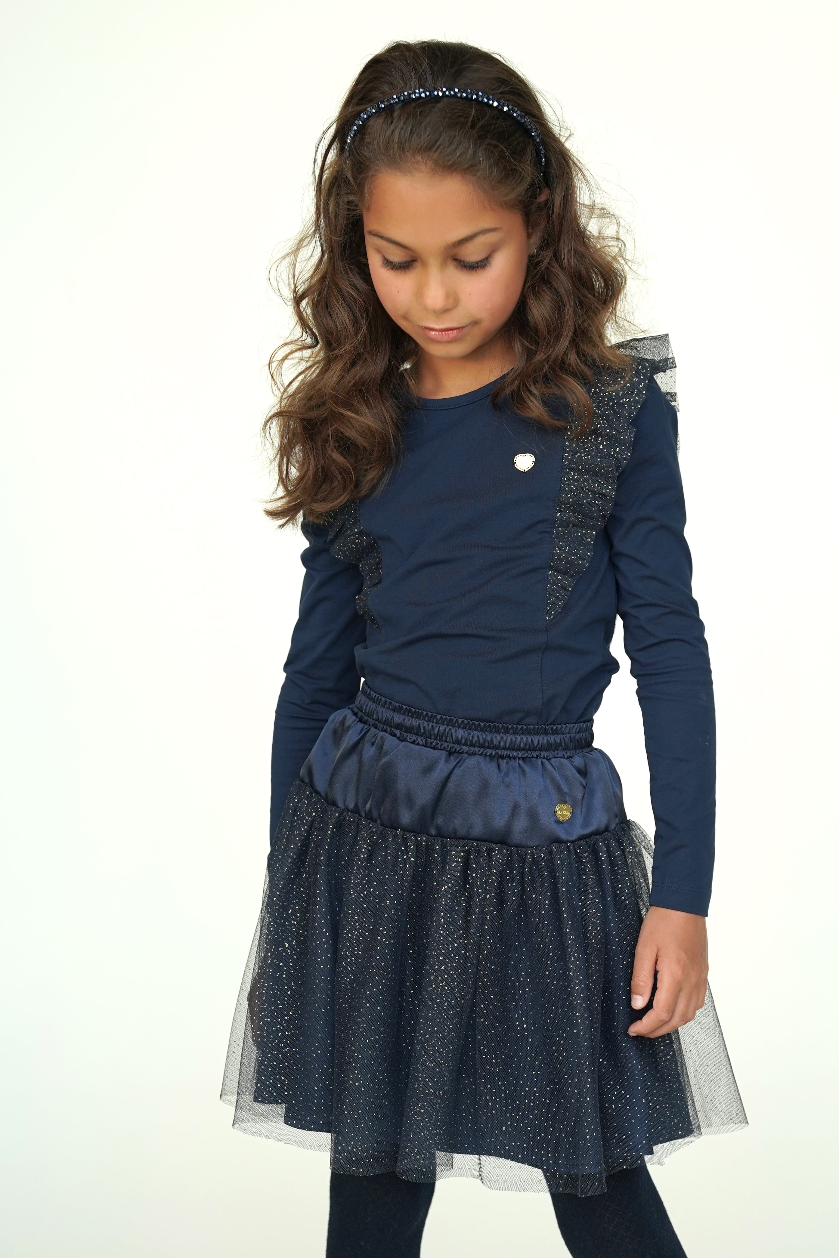 ♥ TREAT ♥ glitter-tule rok *Blauw*