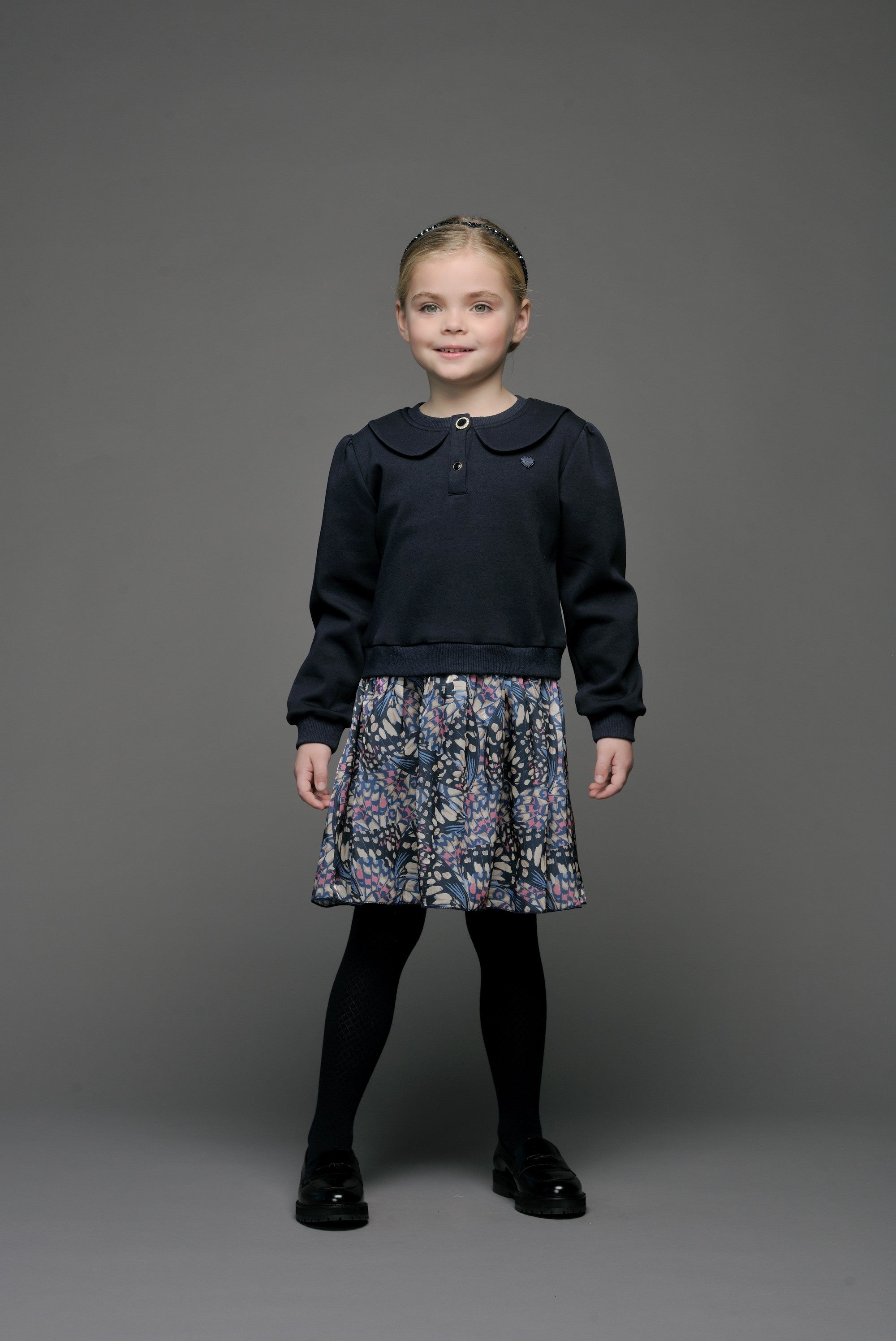 ♥ SWING ♥ combinatie-jurk *Blauw*