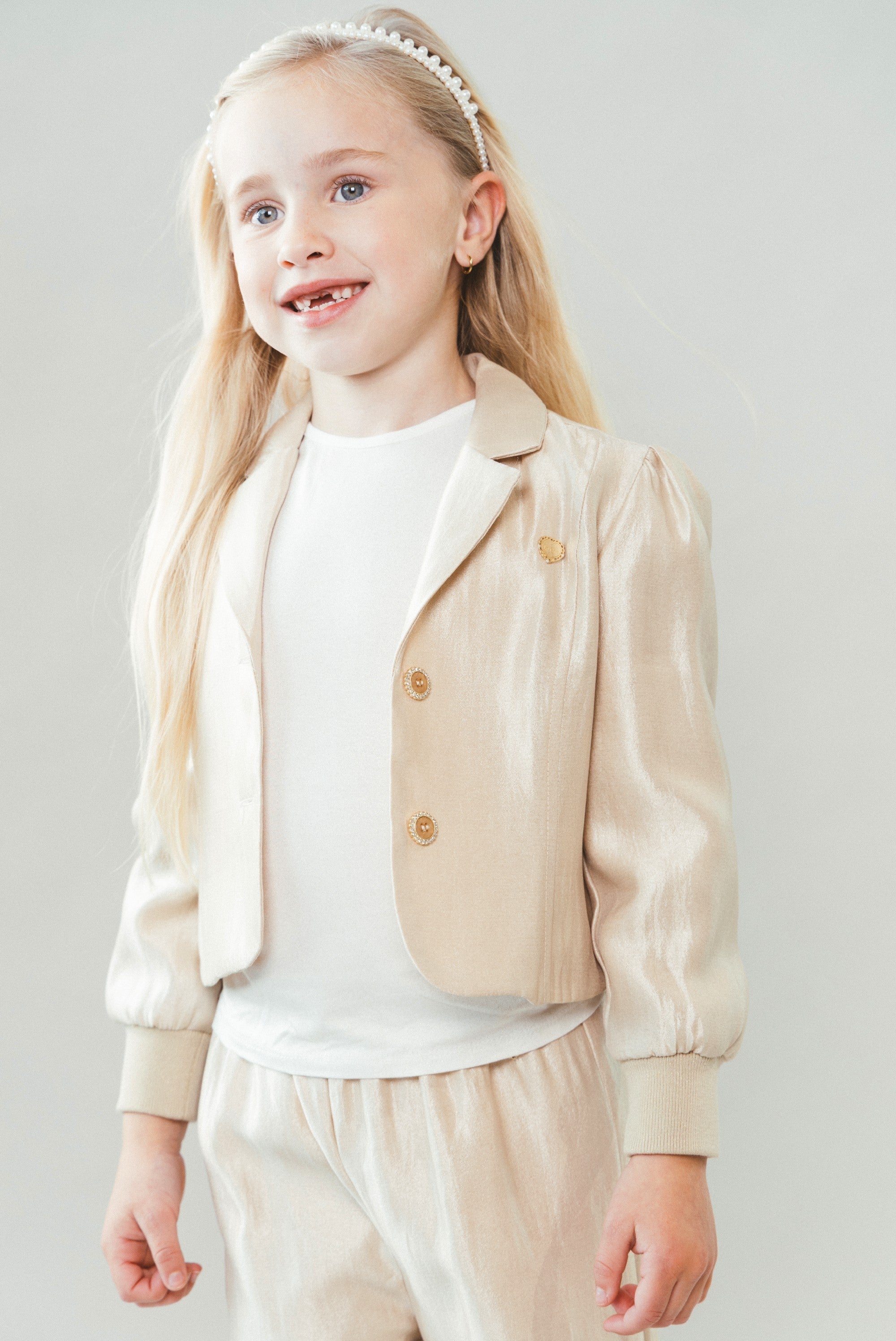 NOLLY glans T-shirt. Golden Glow