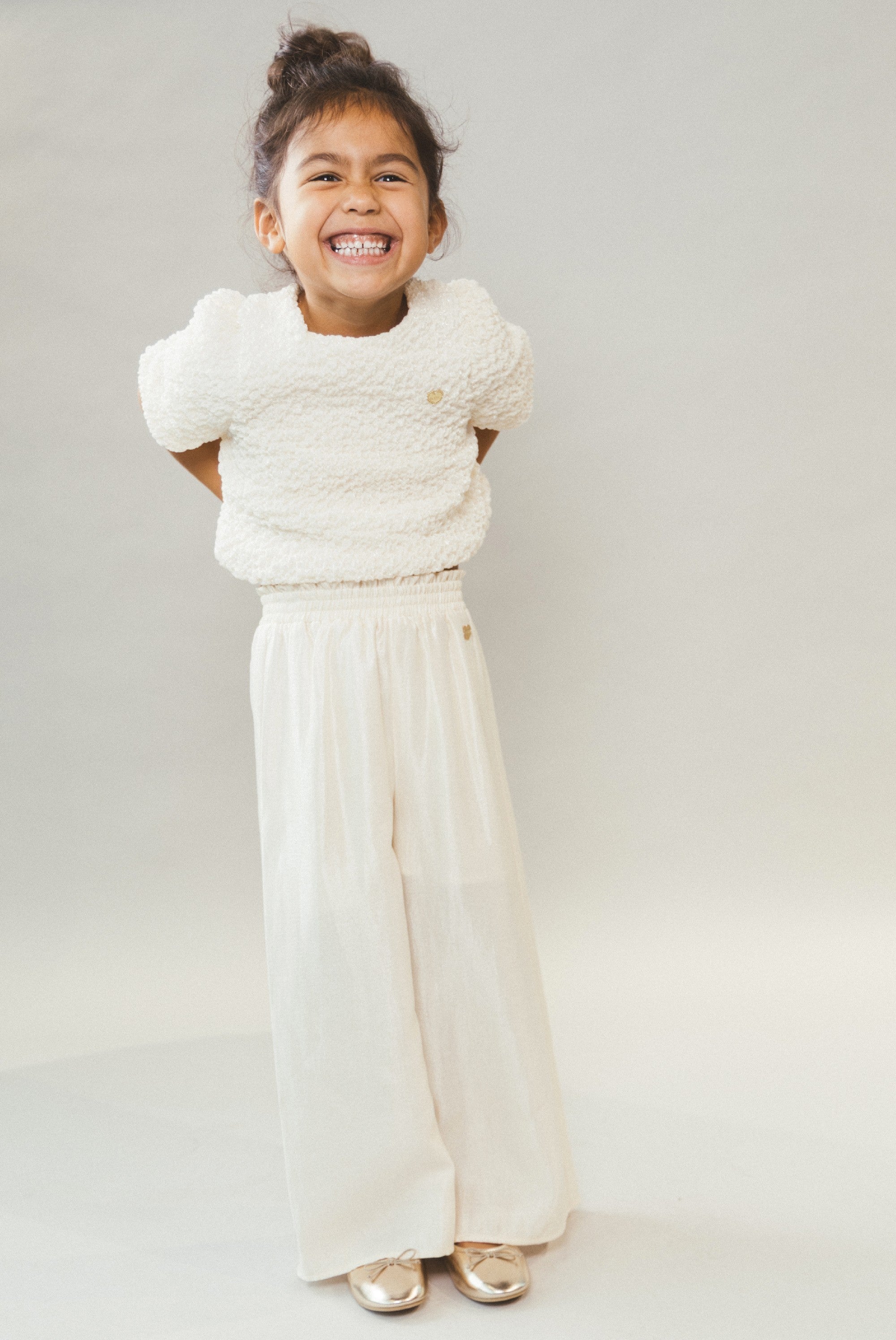 DANSANT wide leg broek. Meringue Mood