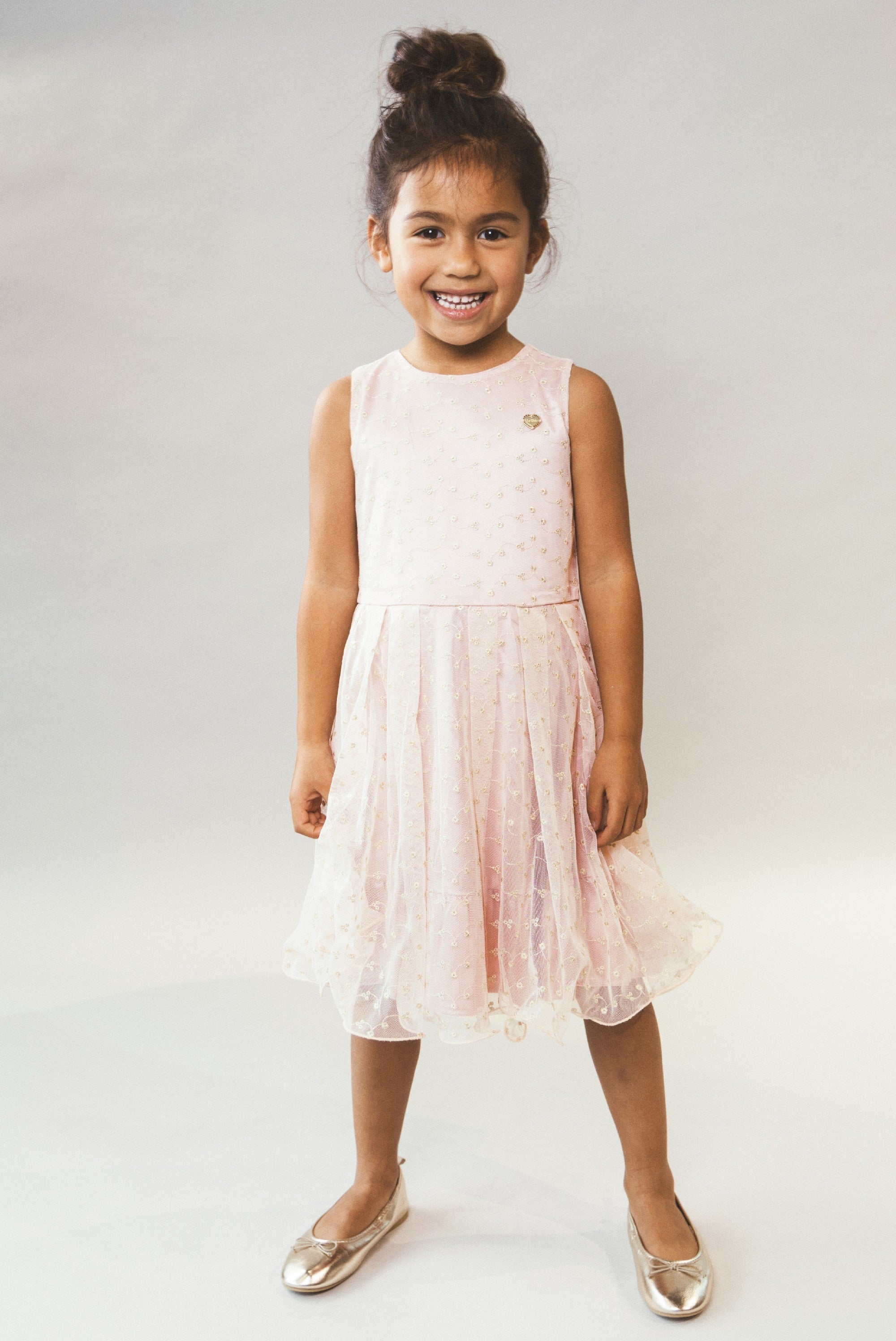 SOLUNA open-back jurk. Pink Symphony