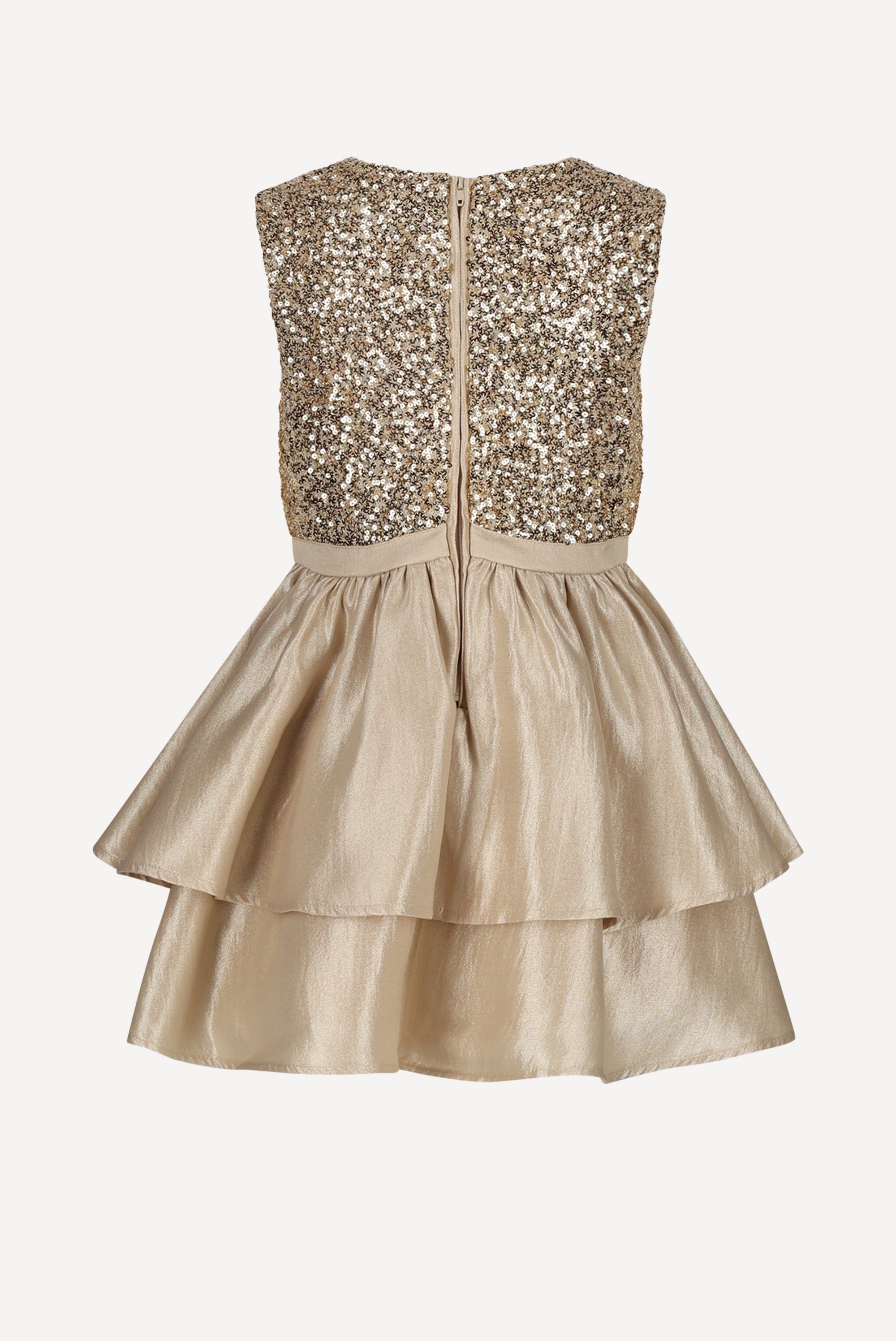 SHINY feest jurk. Golden Glow