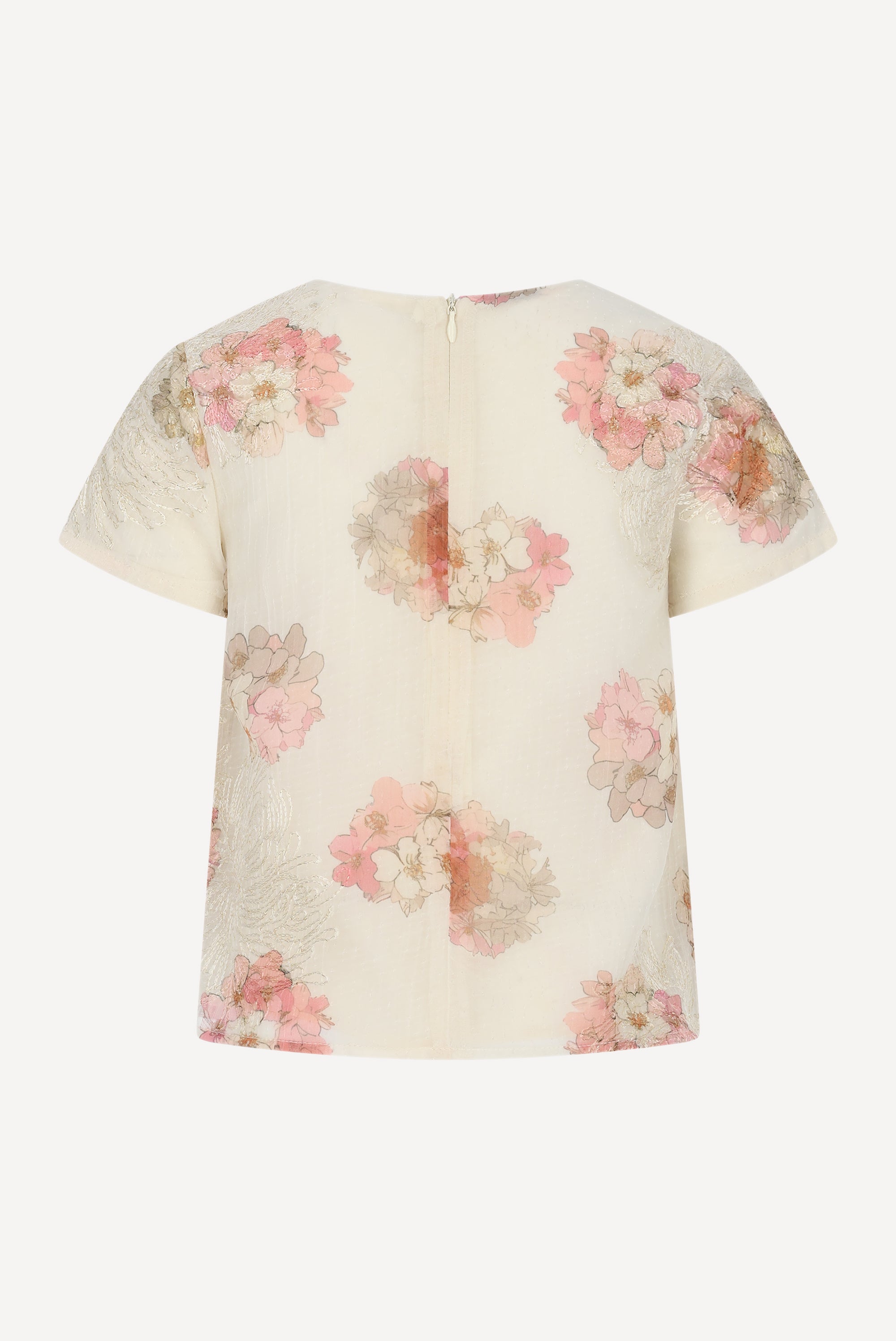 EAZIE bloemen top. Off White Bouquet