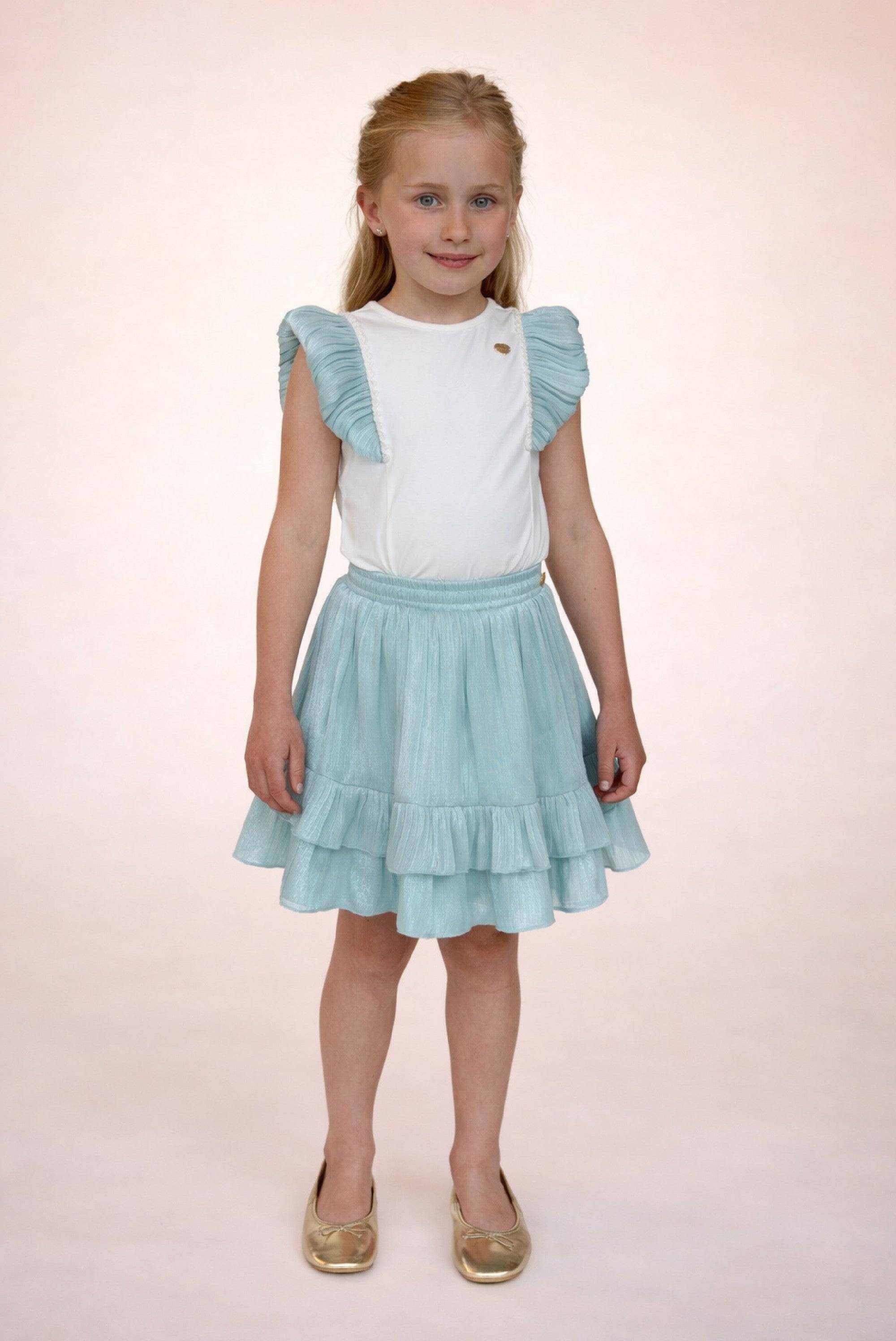 NOPPY mouwloos T-shirt. Off White