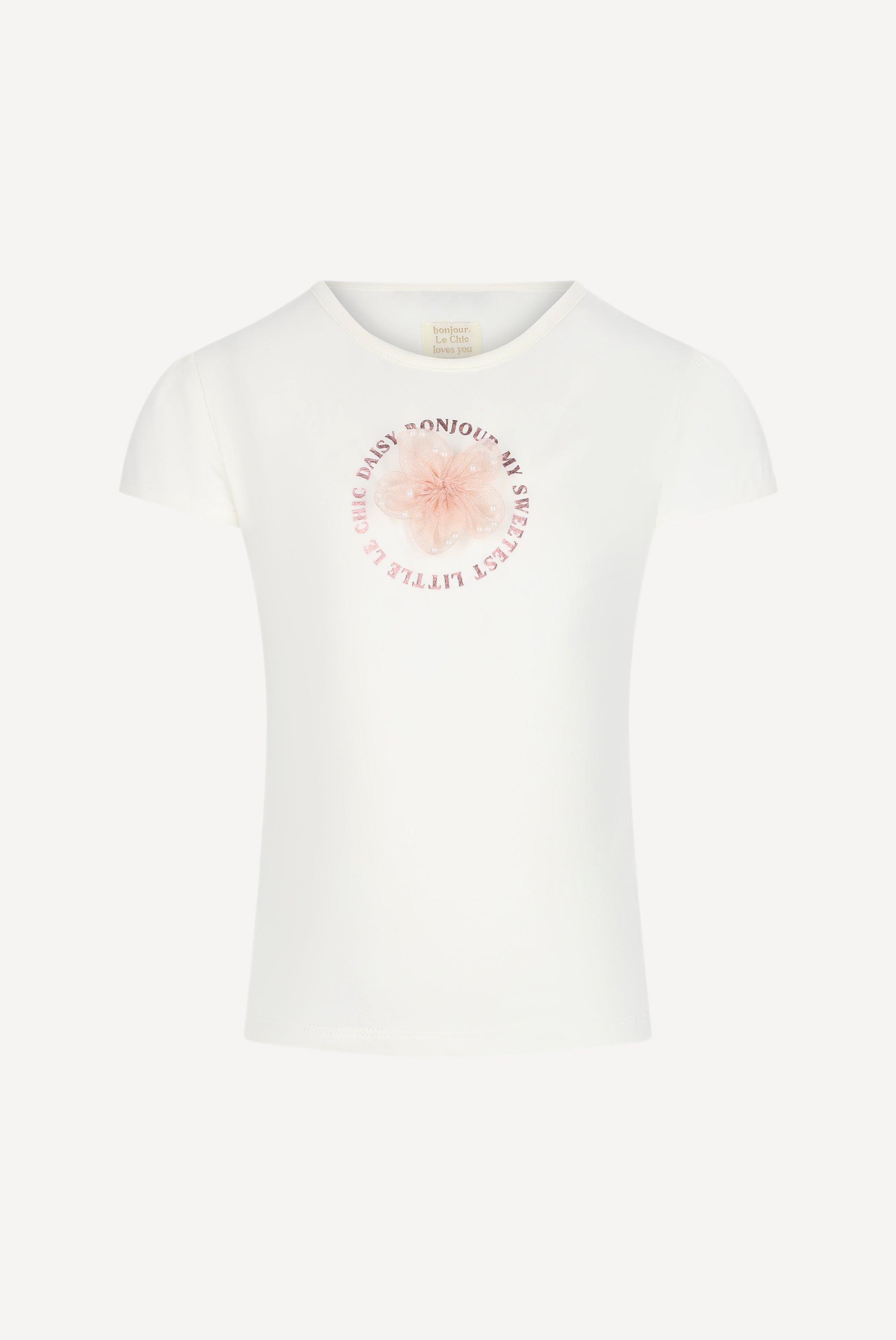 NOMMY bloem T-shirt. Off White