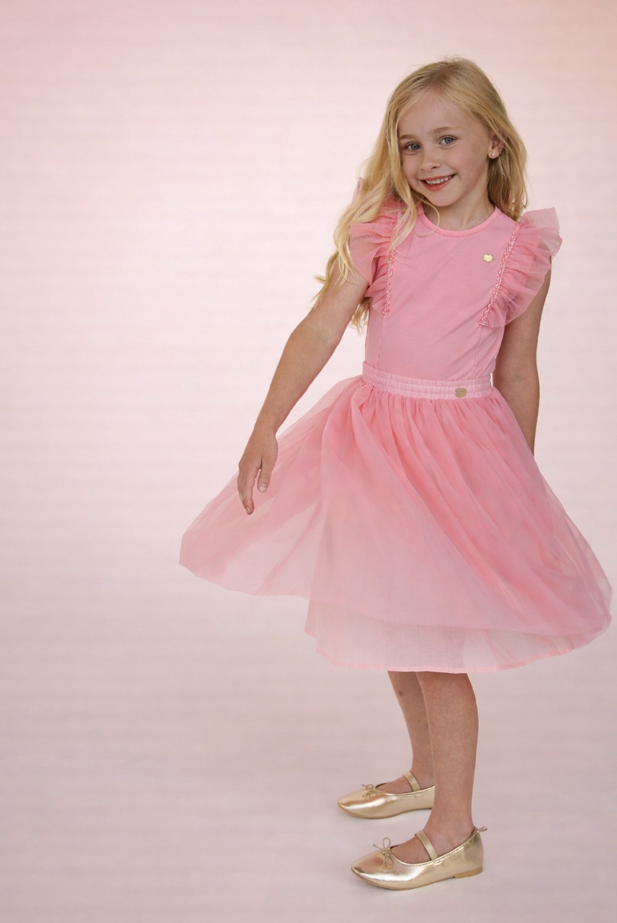 THALYSSE lange tule rok. Flamingo Festival