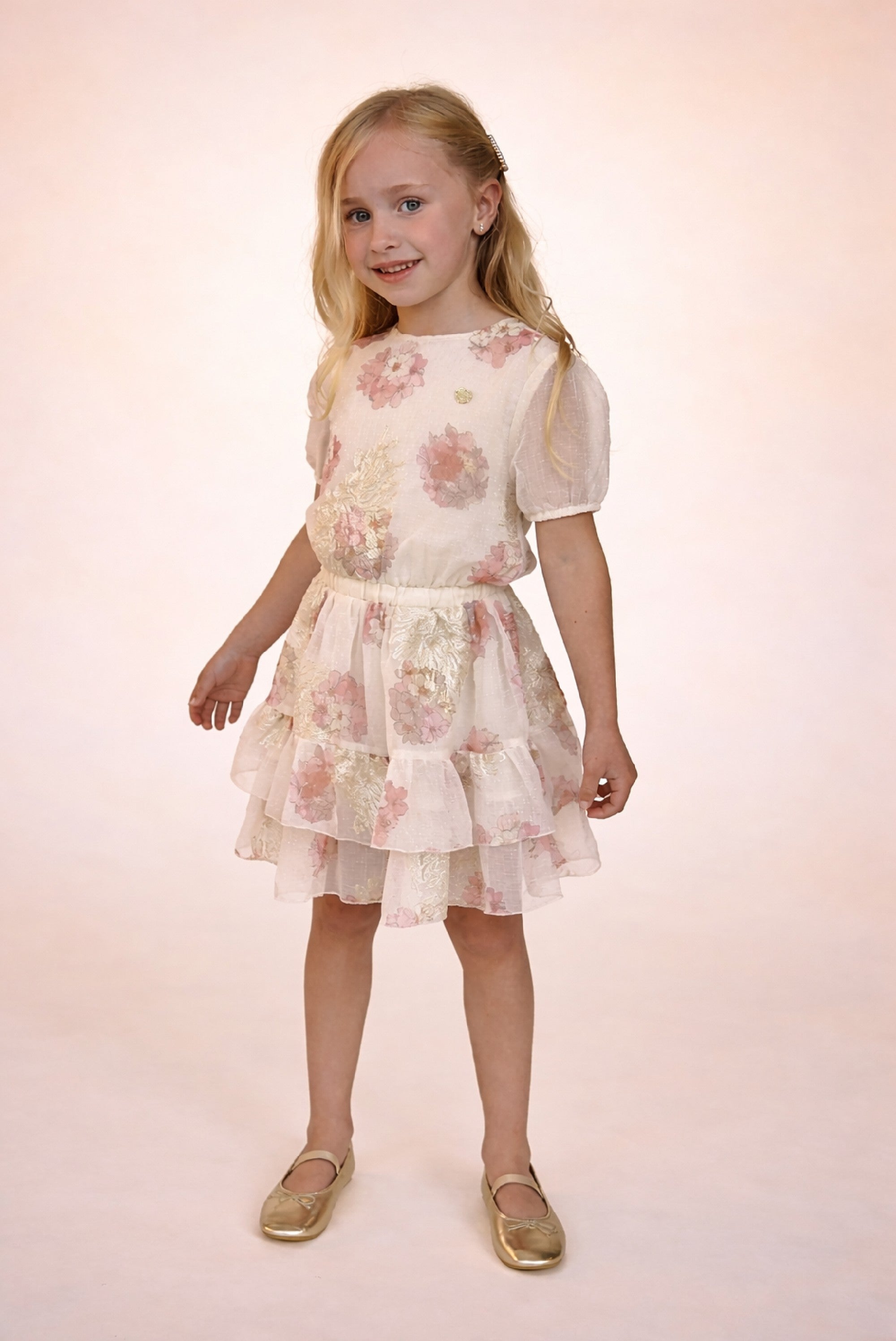 SALSMA zomerjurk. Off White Bouquet