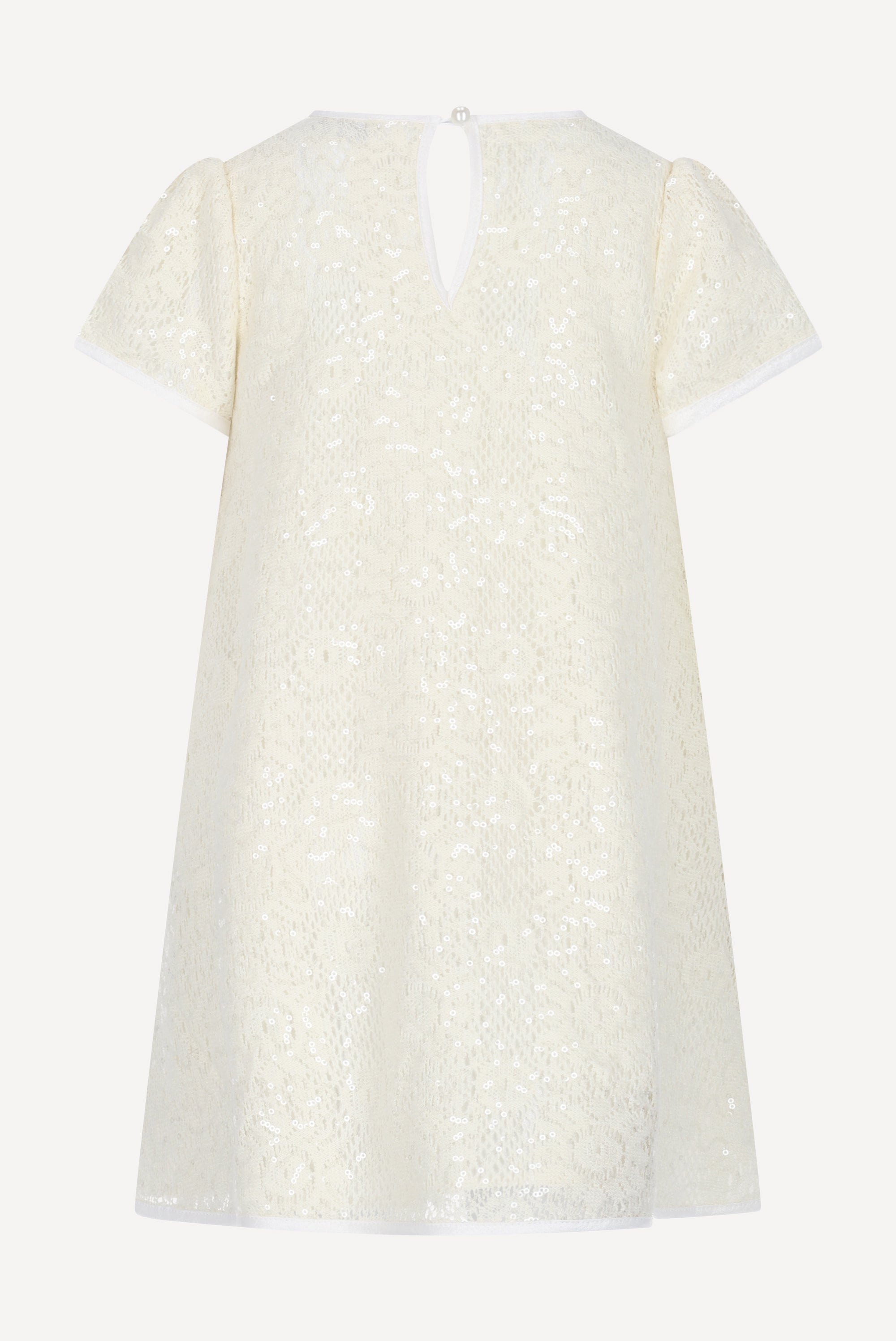 SUNBEE pailletten jurk. Off White