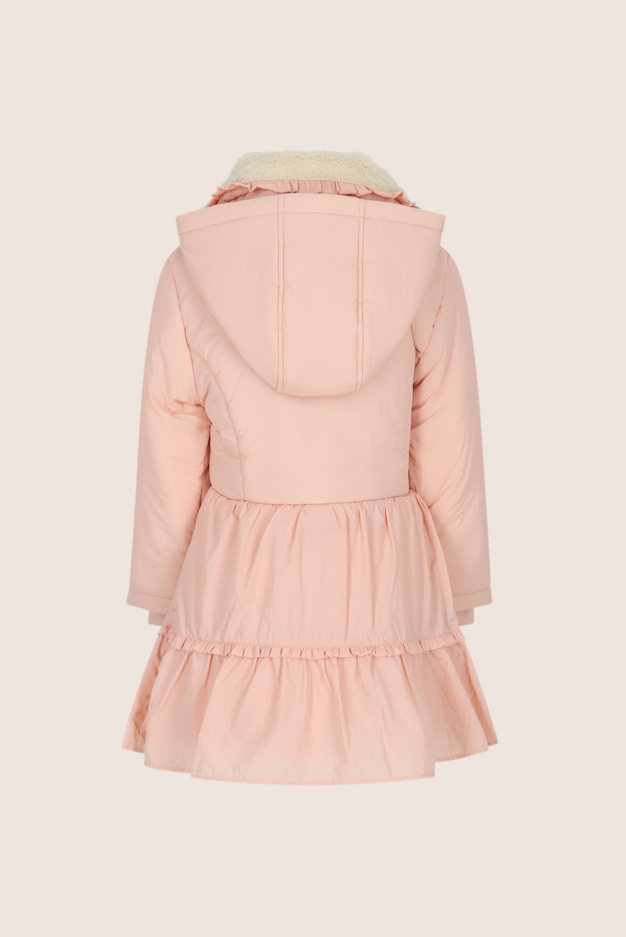 BLANCHE ruffle winterjas - Pink Crystal