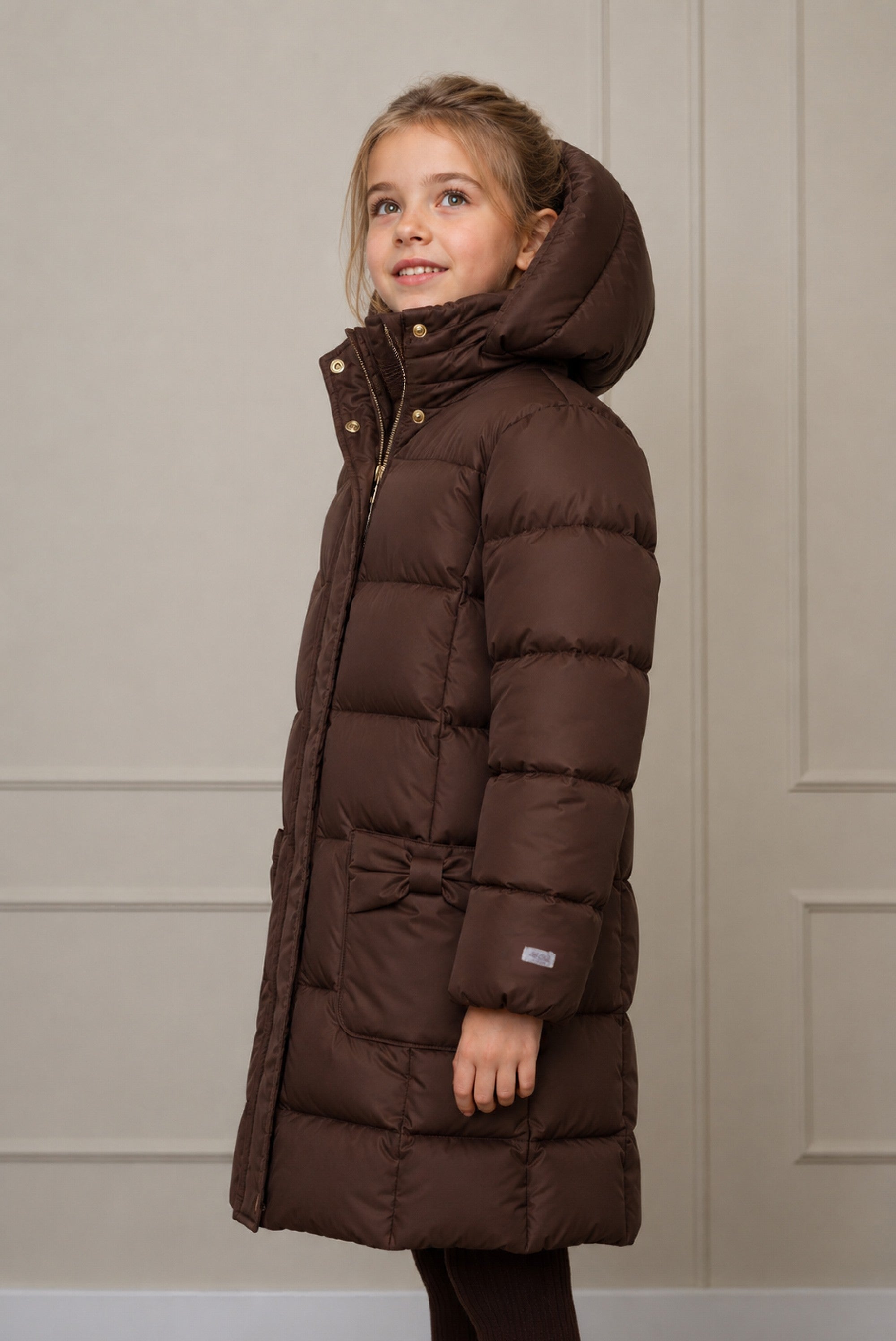 BLOOM lange winter puffer - Chocolate Chip