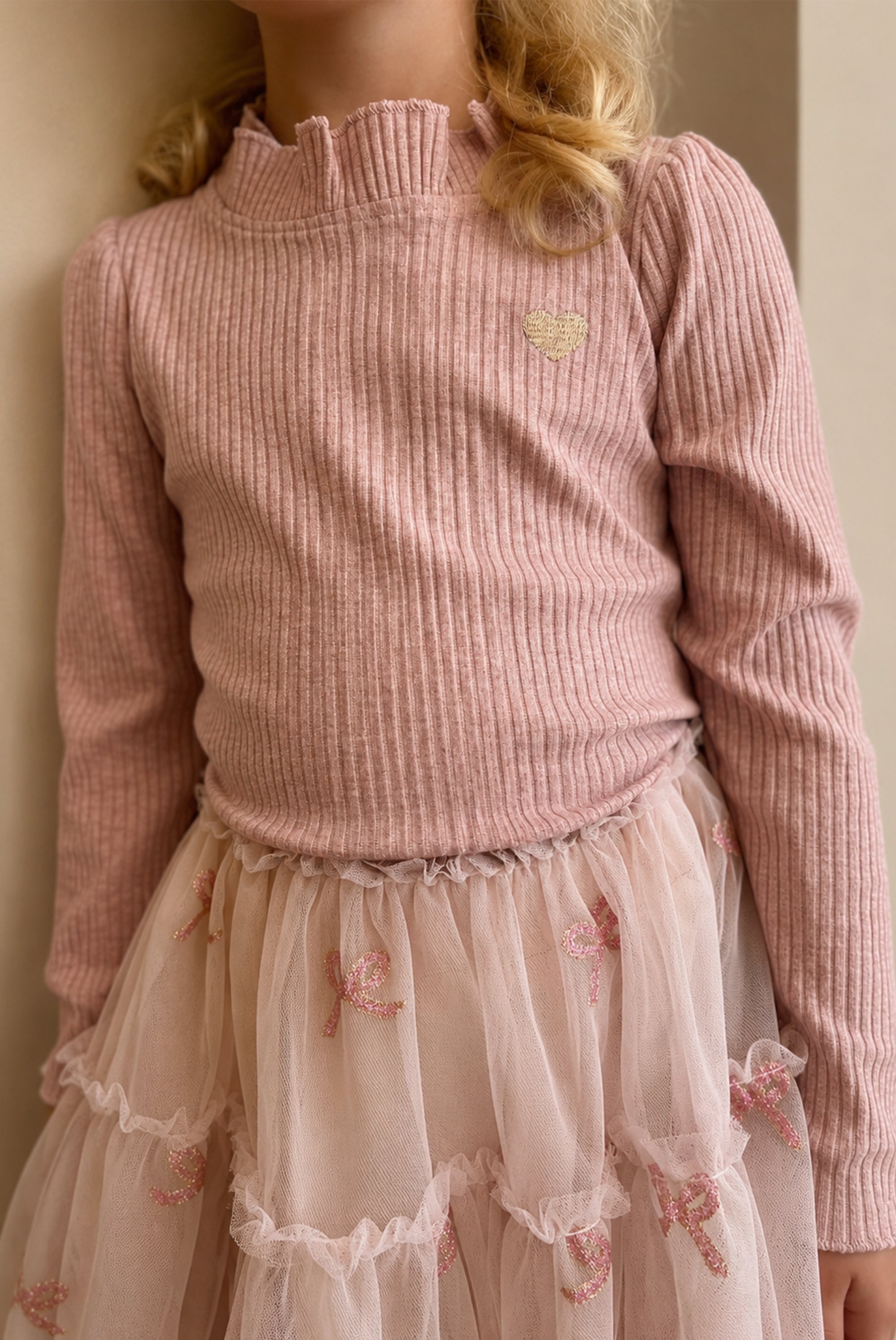 NOVA rib longsleeve - Victorian Pink