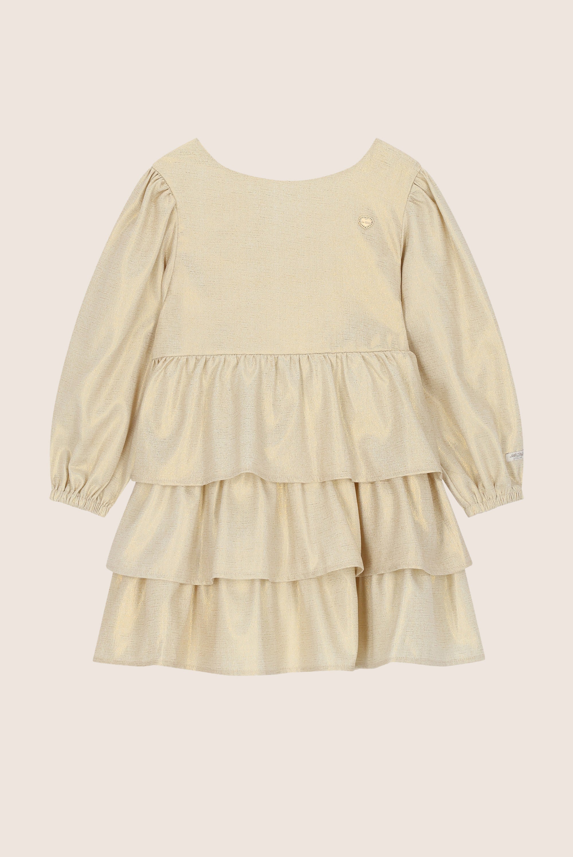 SERA gouden jurk met strik - Hearts of Gold