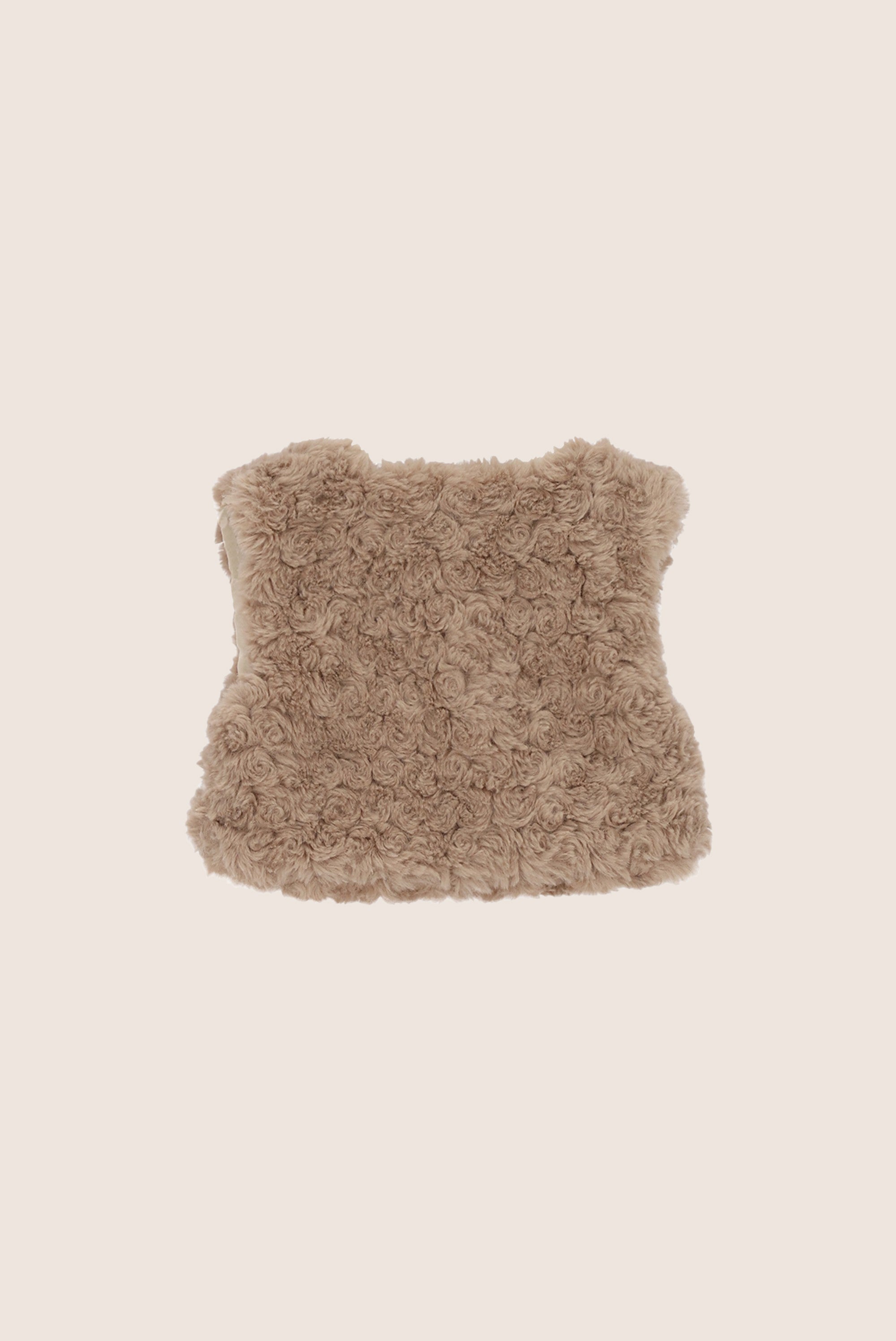 ELOSY furry giletje - Dune