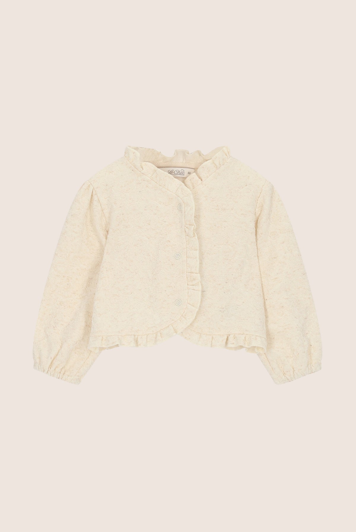 OPHALY vestje met ruffles - Beige Melee