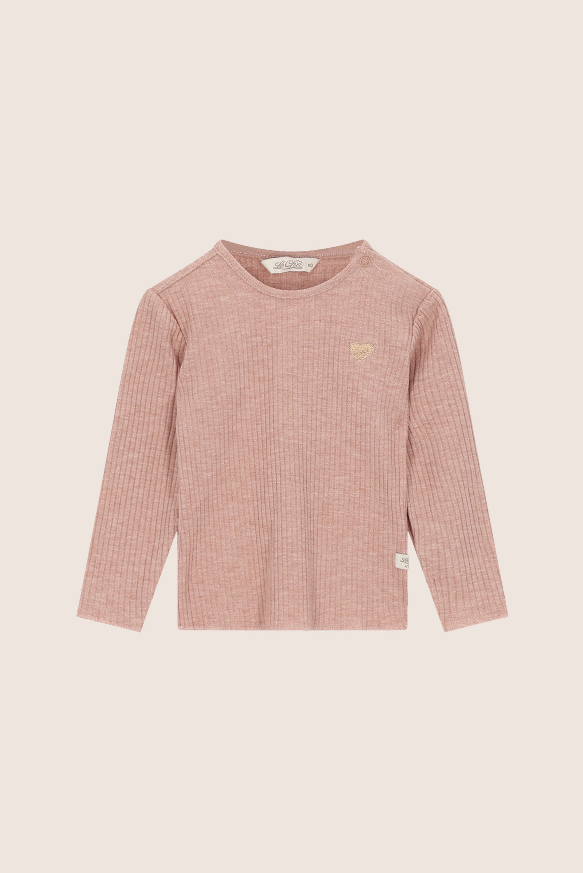 NOVAY rib longsleeve - Victorian Pink