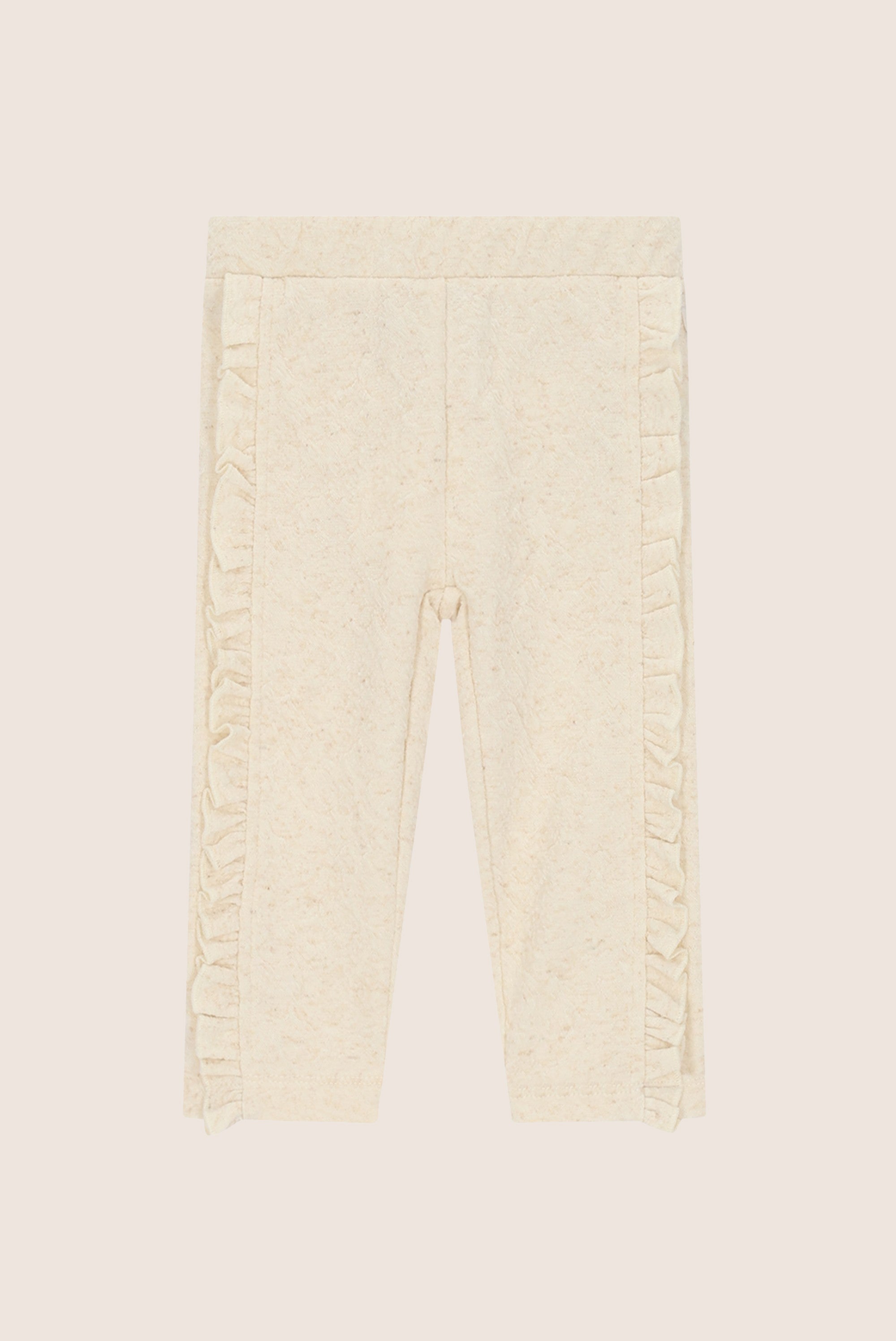 DILY broekje met ruffles - Beige Melee