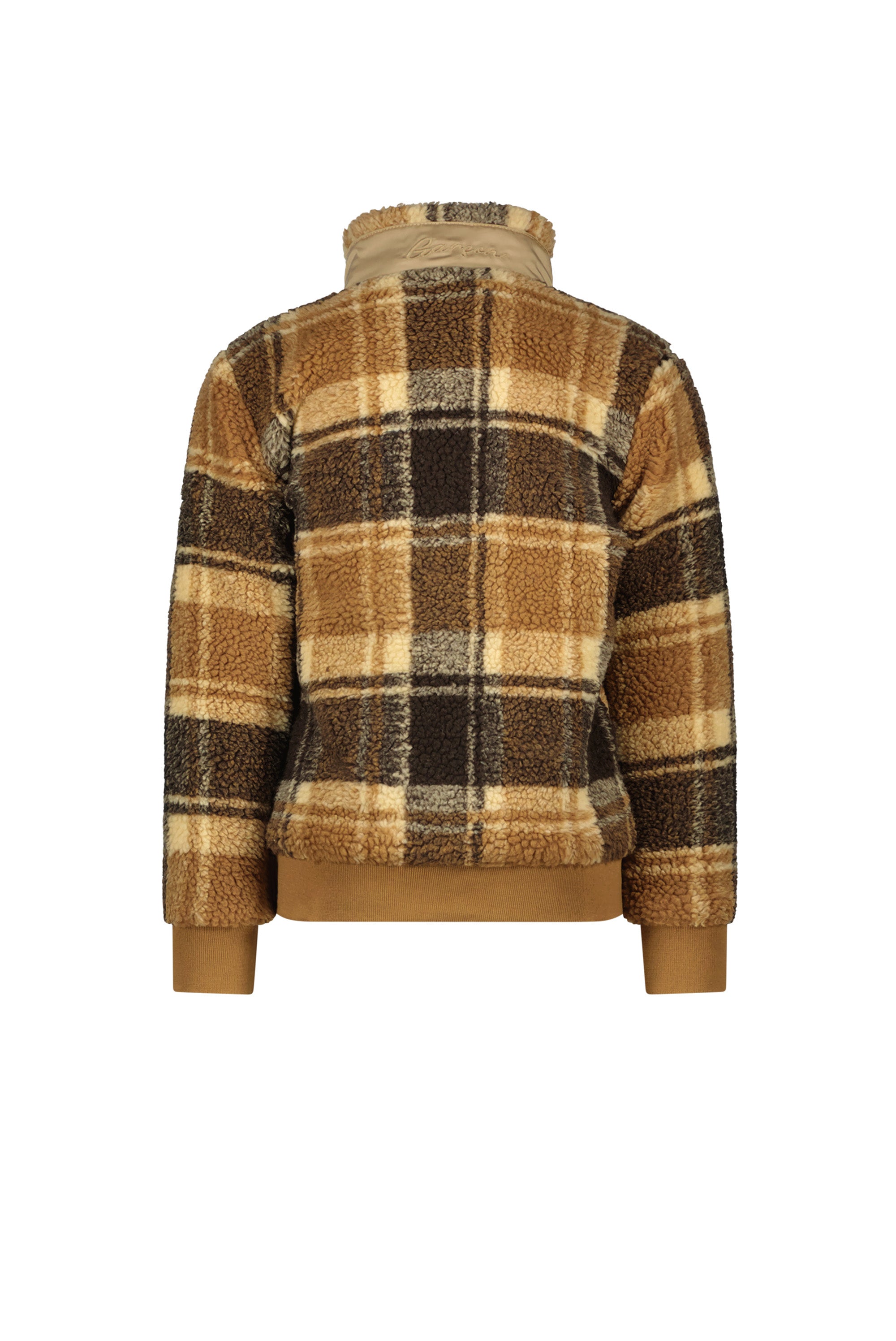 ◘ OFAHM ◘ checked teddy zip-up *Toffee*
