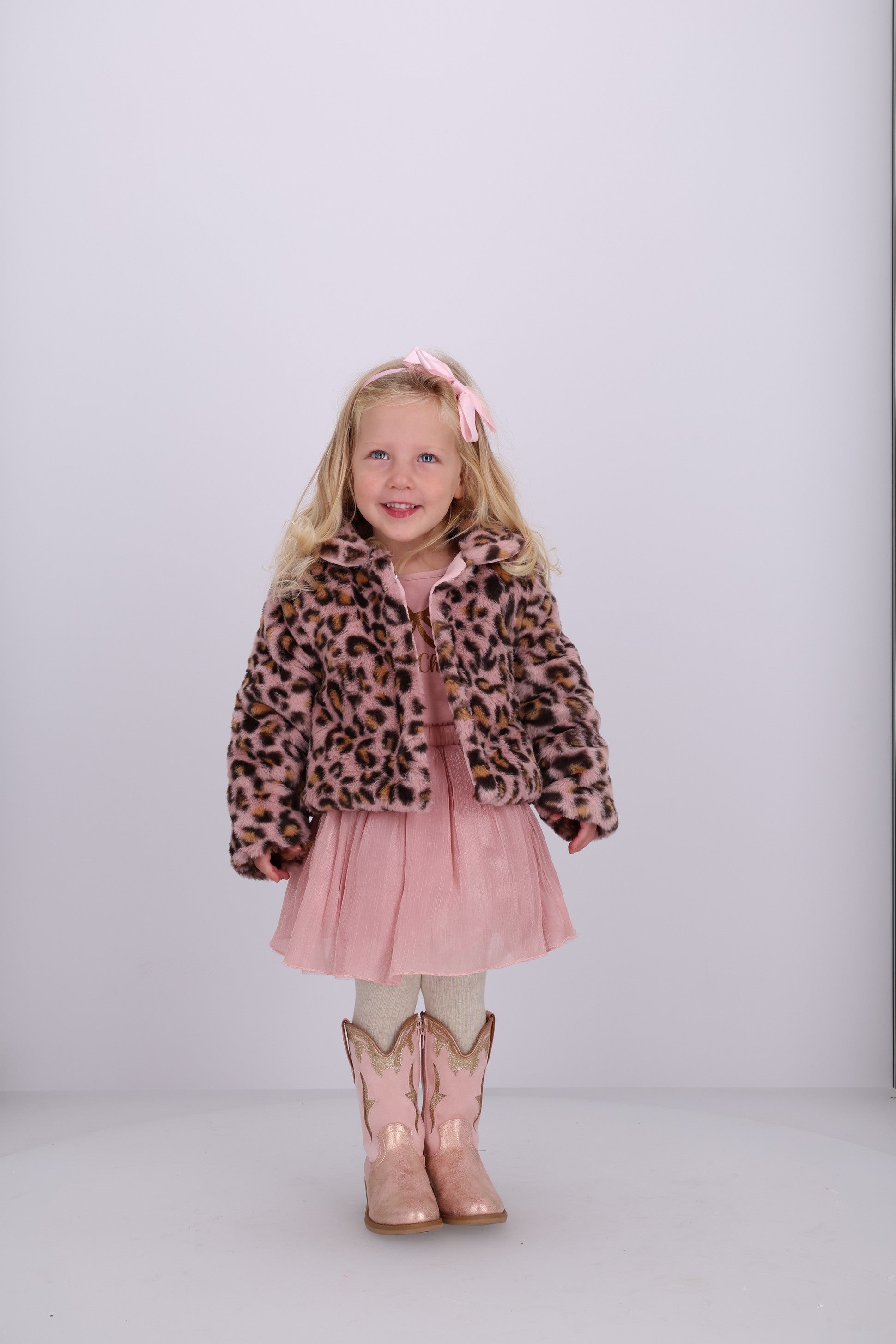 BAYA 3pc set Pink Animal (jacket, tee, skirt)