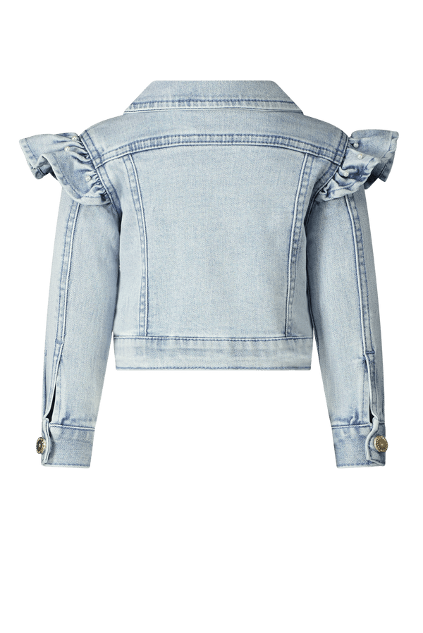 ALIDA ruffle denim jacket - Le Chic Fashion