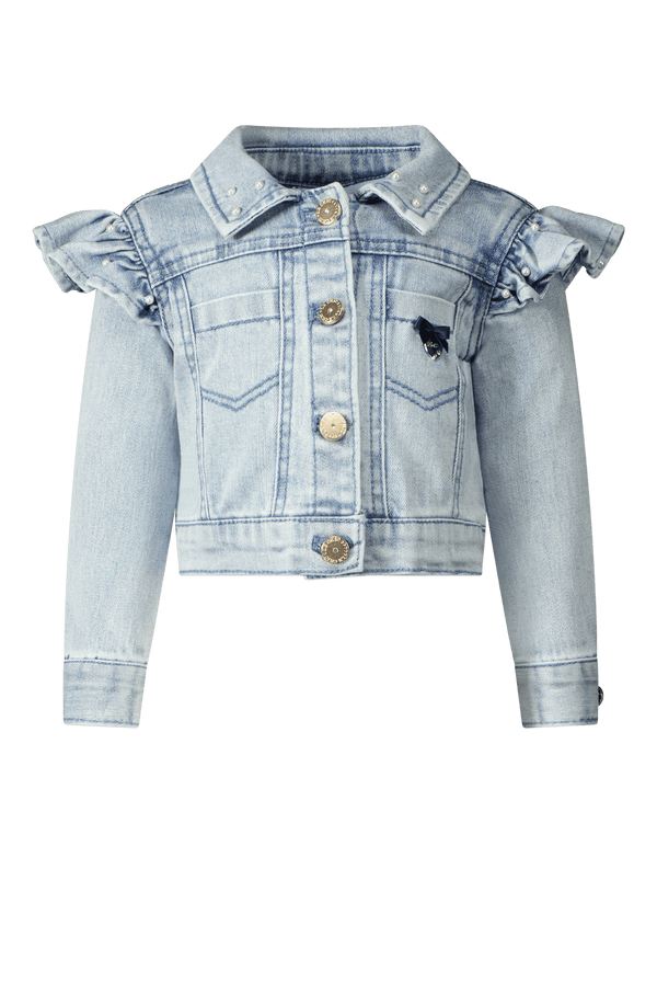 ALIDA ruffle denim jacket - Le Chic Fashion