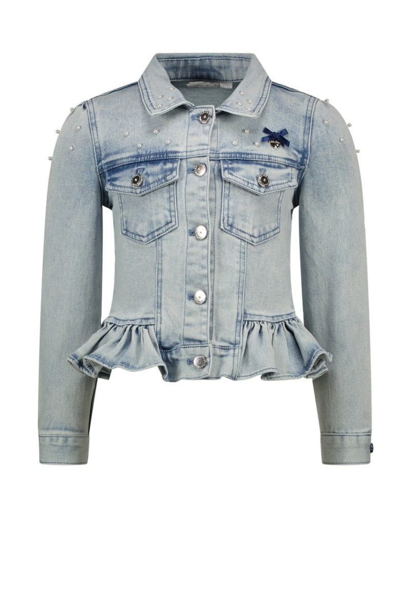 ARIASY pleat-hem denim jacket - Le Chic Fashion