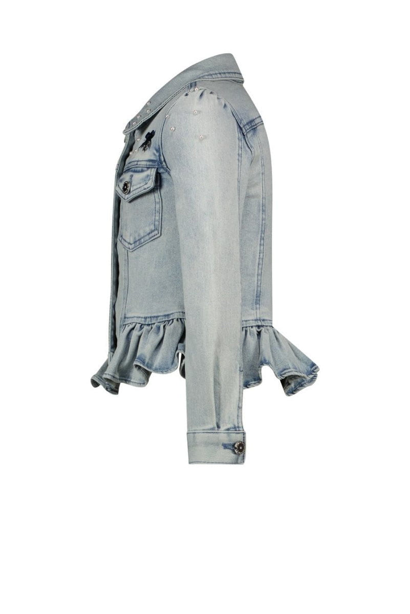 ARIASY pleat-hem denim jacket - Le Chic Fashion