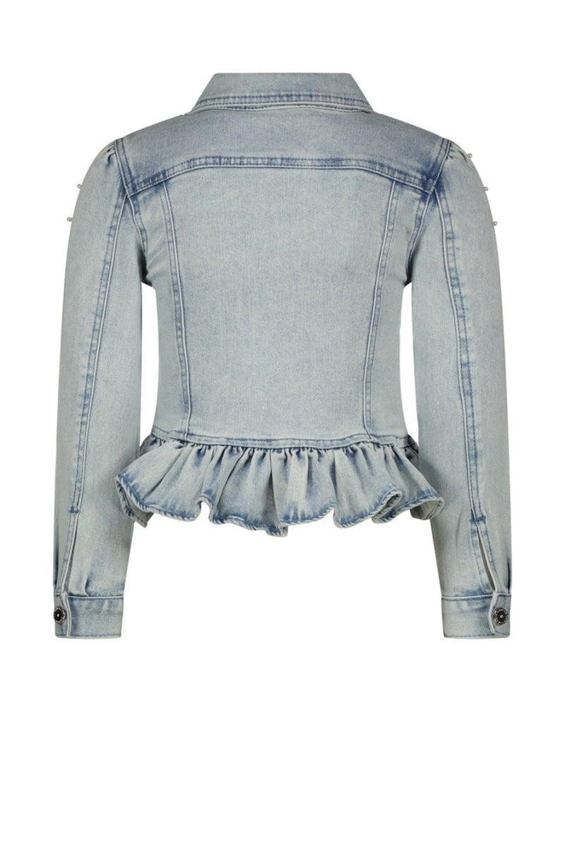 ARIASY pleat-hem denim jacket - Le Chic Fashion