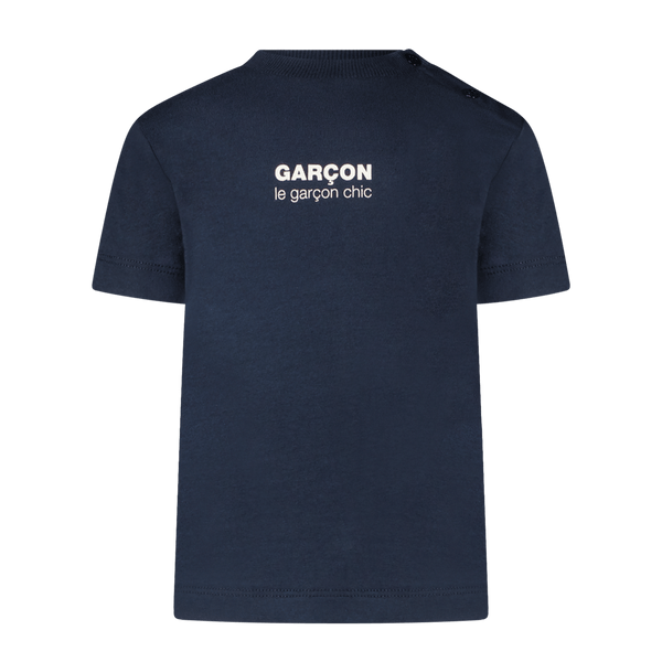 GARÇON baby logo T-shirt navy - Le Chic Fashion