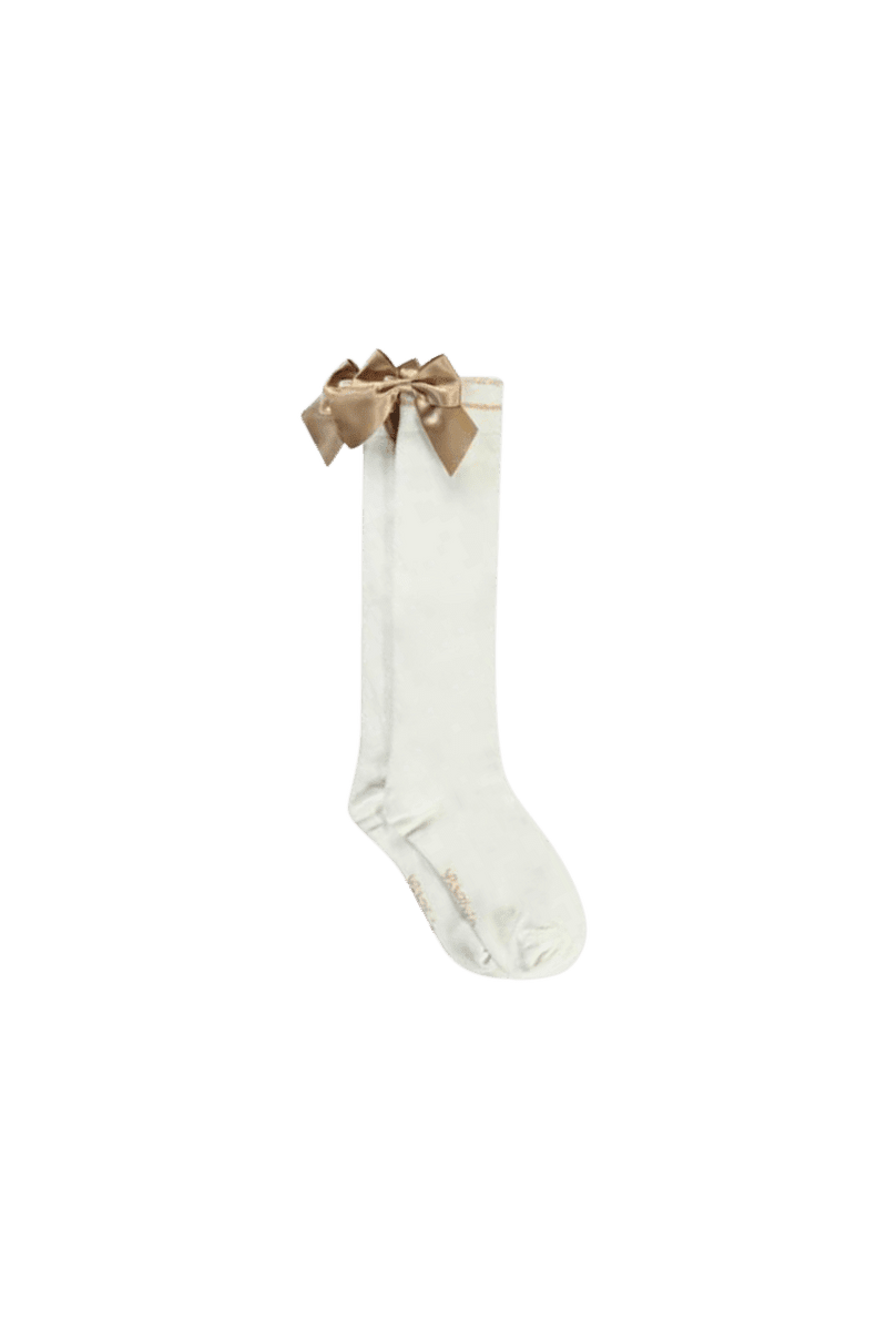 RILLI kneesock with satin bow - Le Chic Fashion
