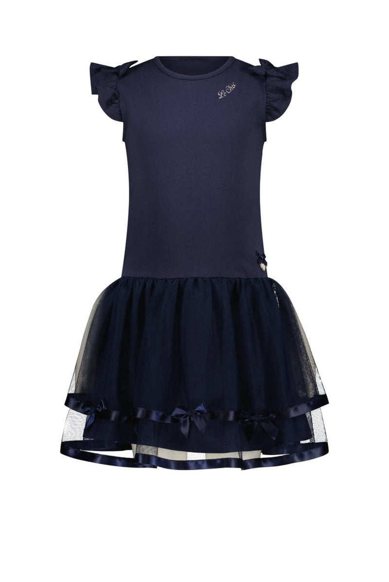 SHELLA shoulderbow & net dress - Le Chic Fashion