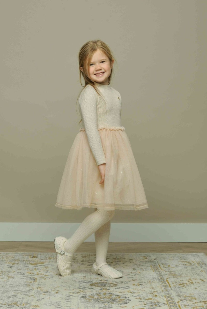 SMART cable knit & net dress - Le Chic Fashion