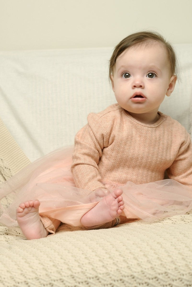 SOLLY rib & tule baby dress - Le Chic Fashion